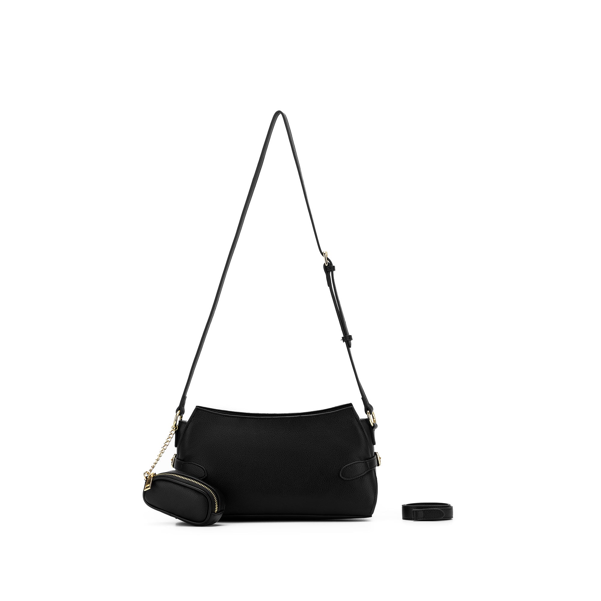 Messina Black East West Shoulder Bag