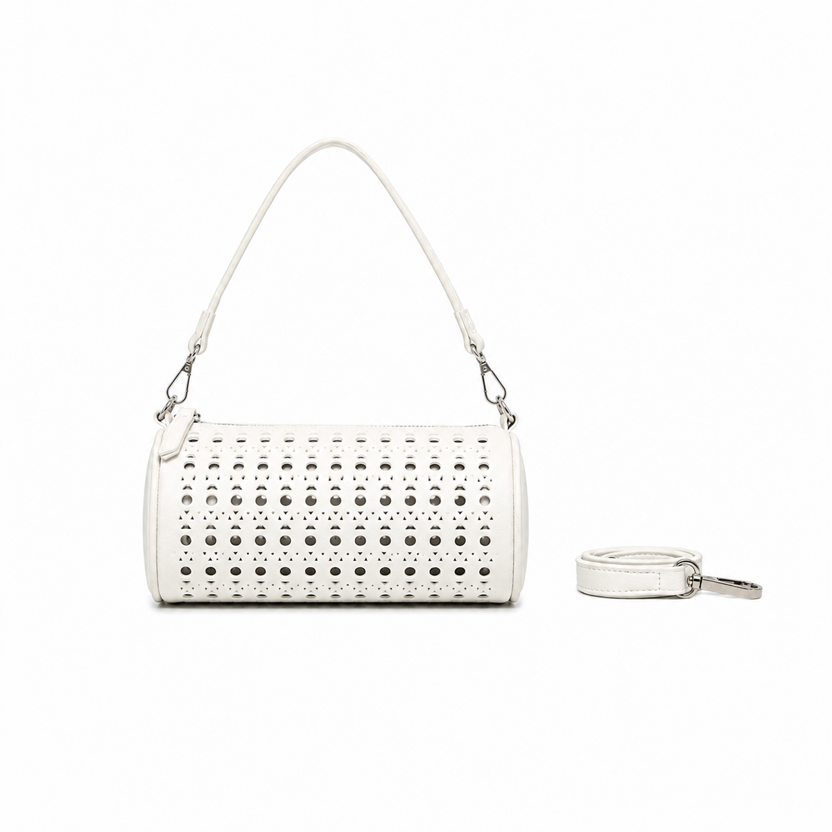 Delilah White Barrel Bag Crossbody Bag