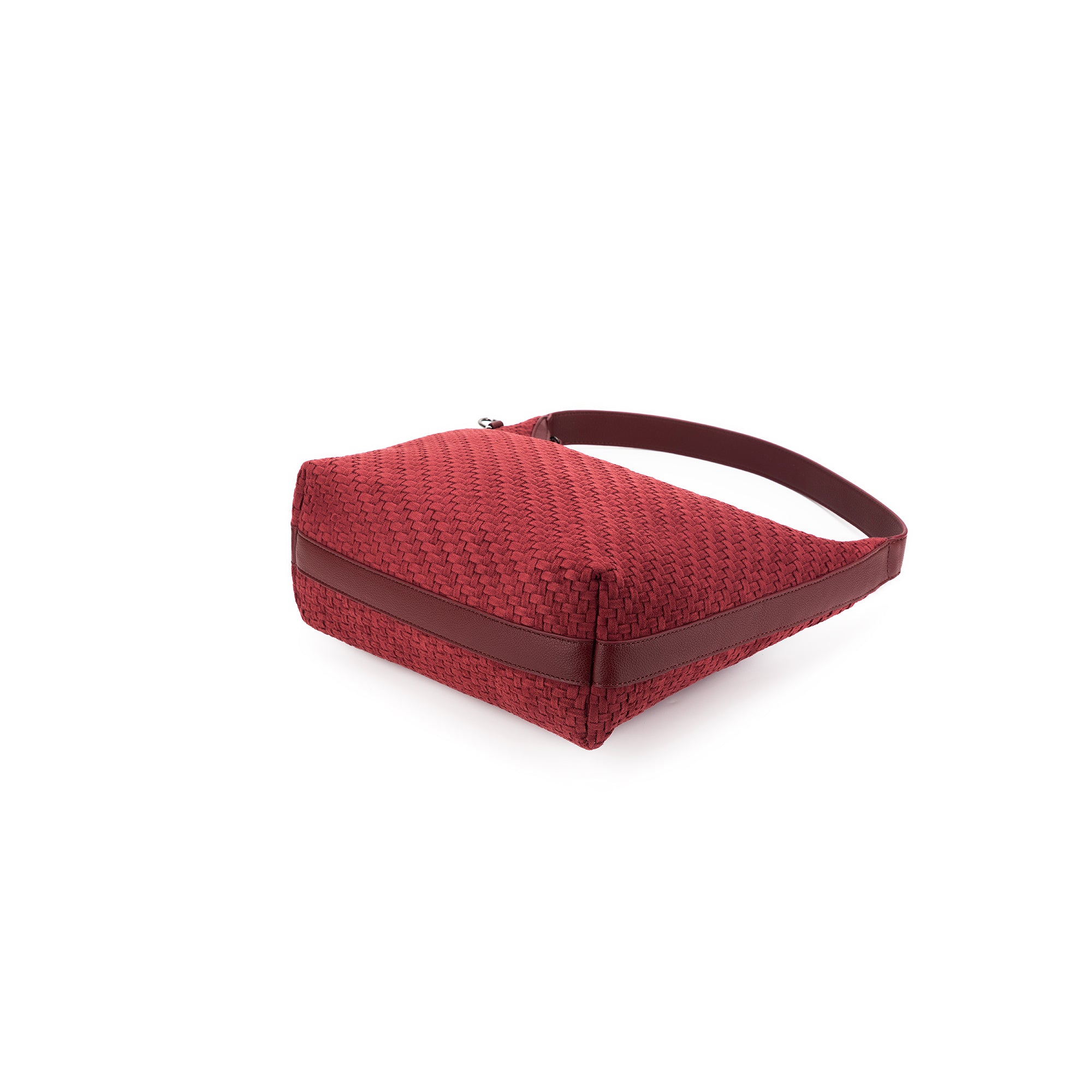 Bessette 2 Piece Burgandy Woven Suedette