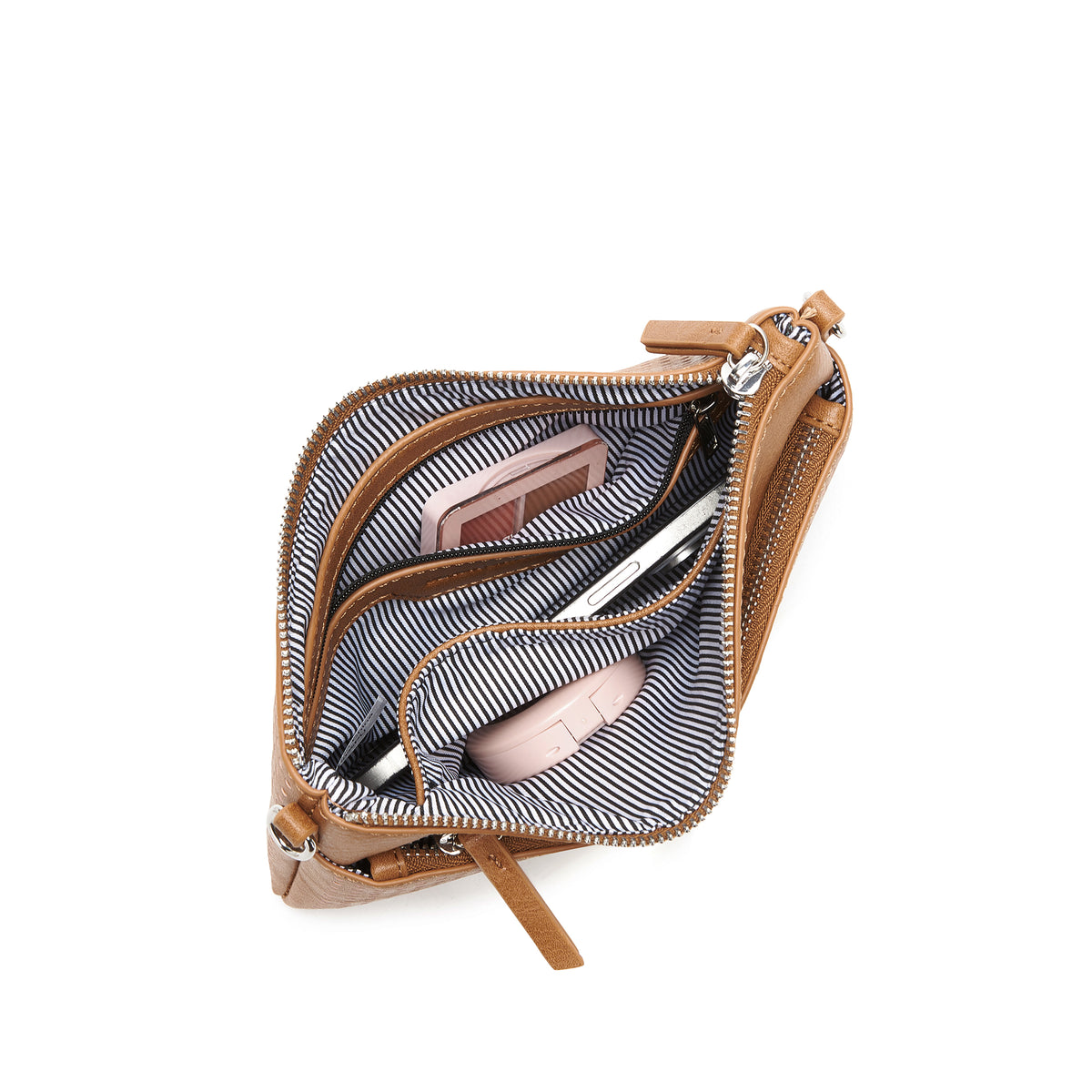 Milla Tan Vegan Leather Crossbody & Clutch Bag