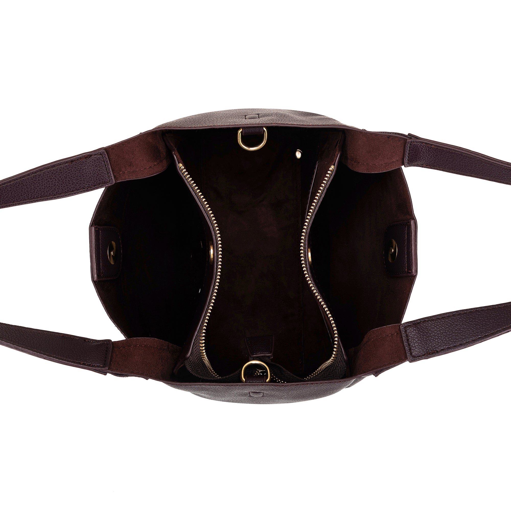 Mini Evelyn Aubergine 3 Piece Hobo Tote