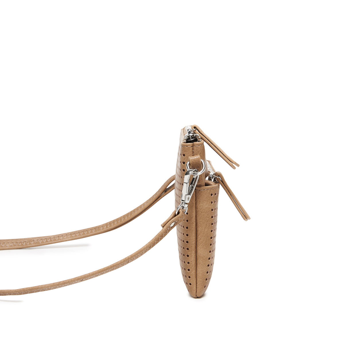 Milla Sand Vegan Leather Crossbody & Clutch Bag