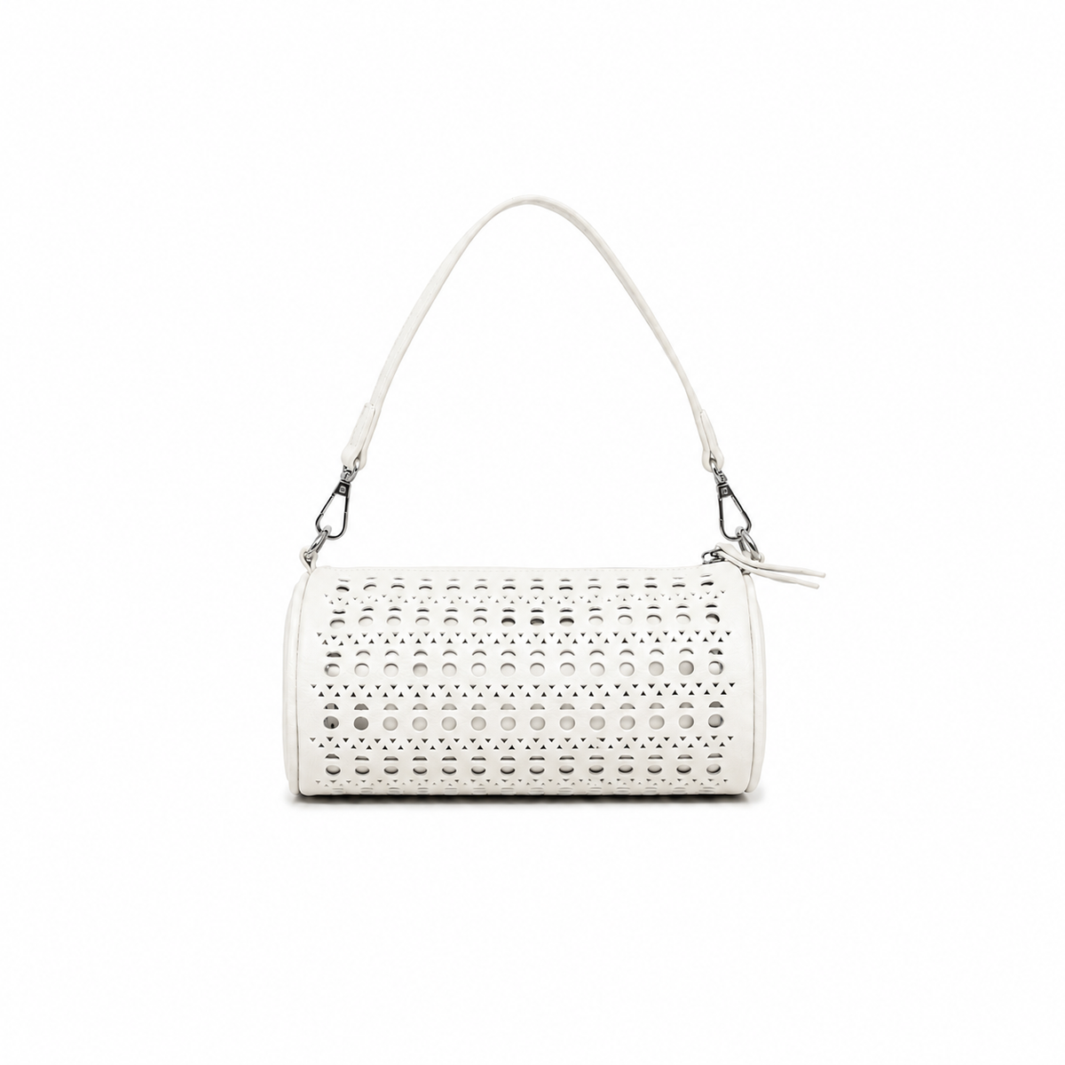 Delilah White Barrel Bag Crossbody Bag