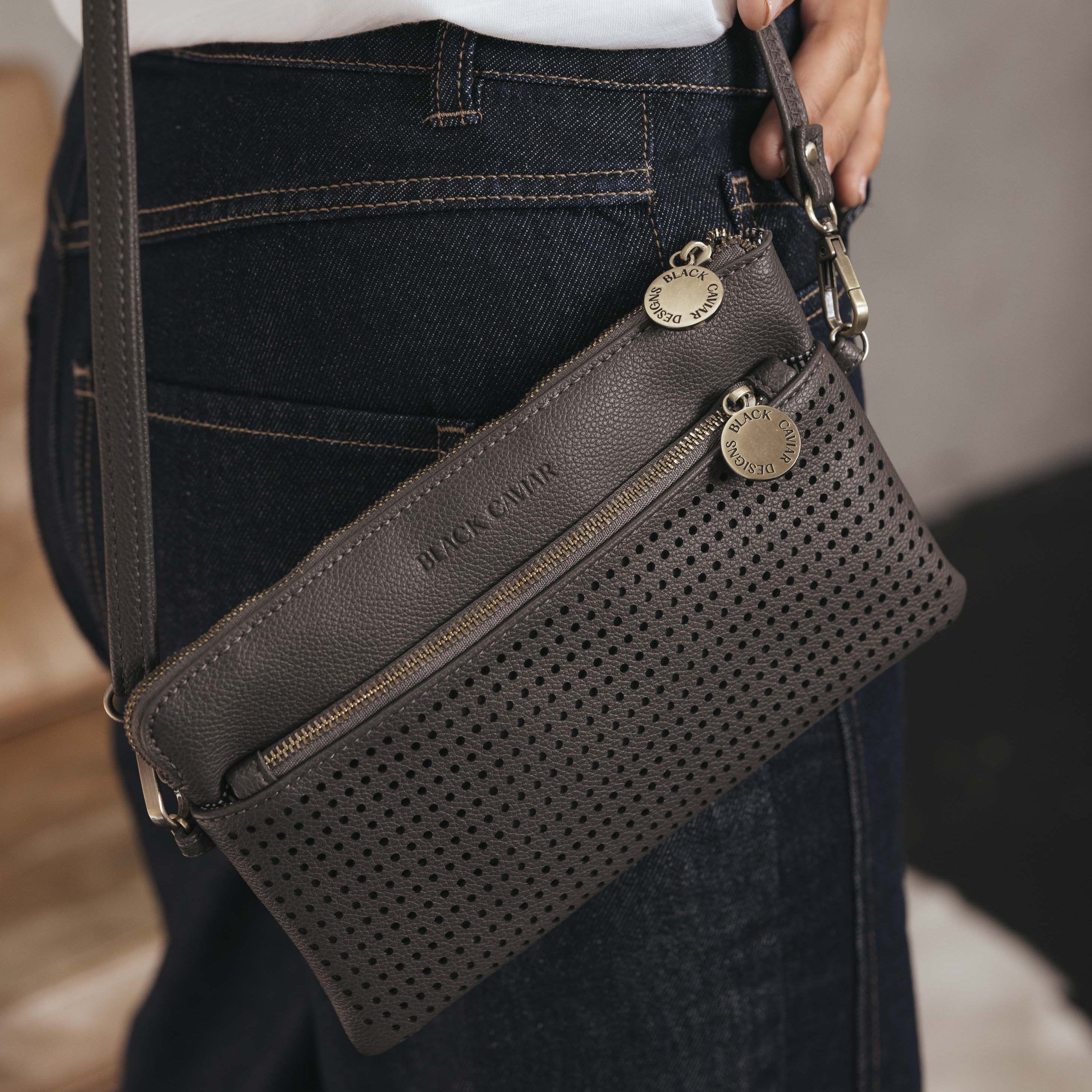 Nina Grey Crossbody/Clutch