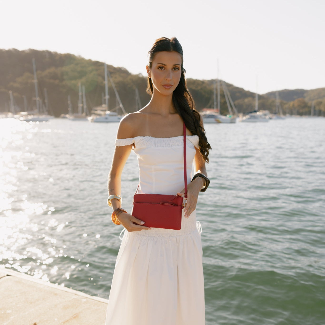 Jessie Scarlet Red Crossbody/Clutch