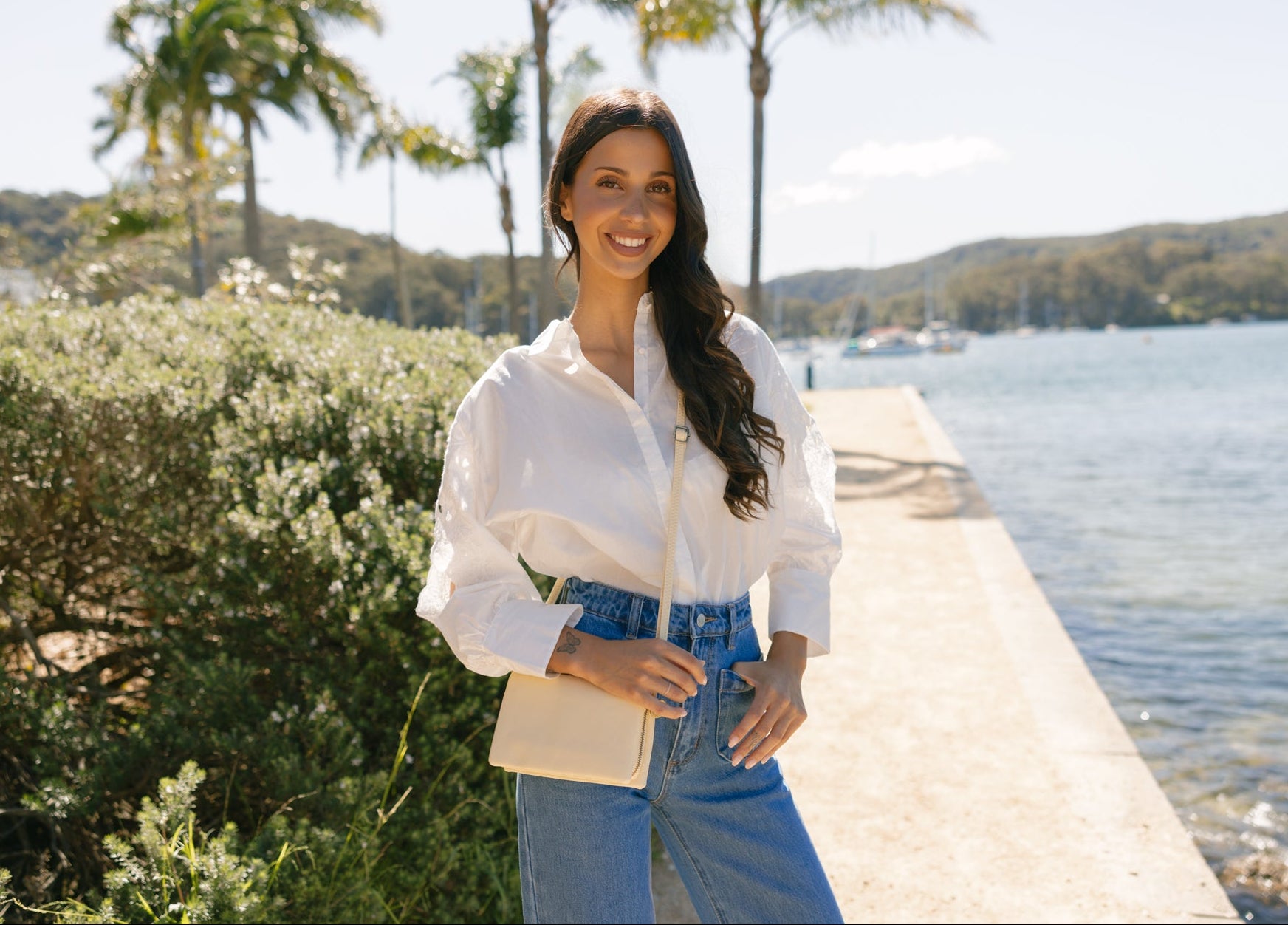 Mavie Yellow Chiffon Crossbody Wallet