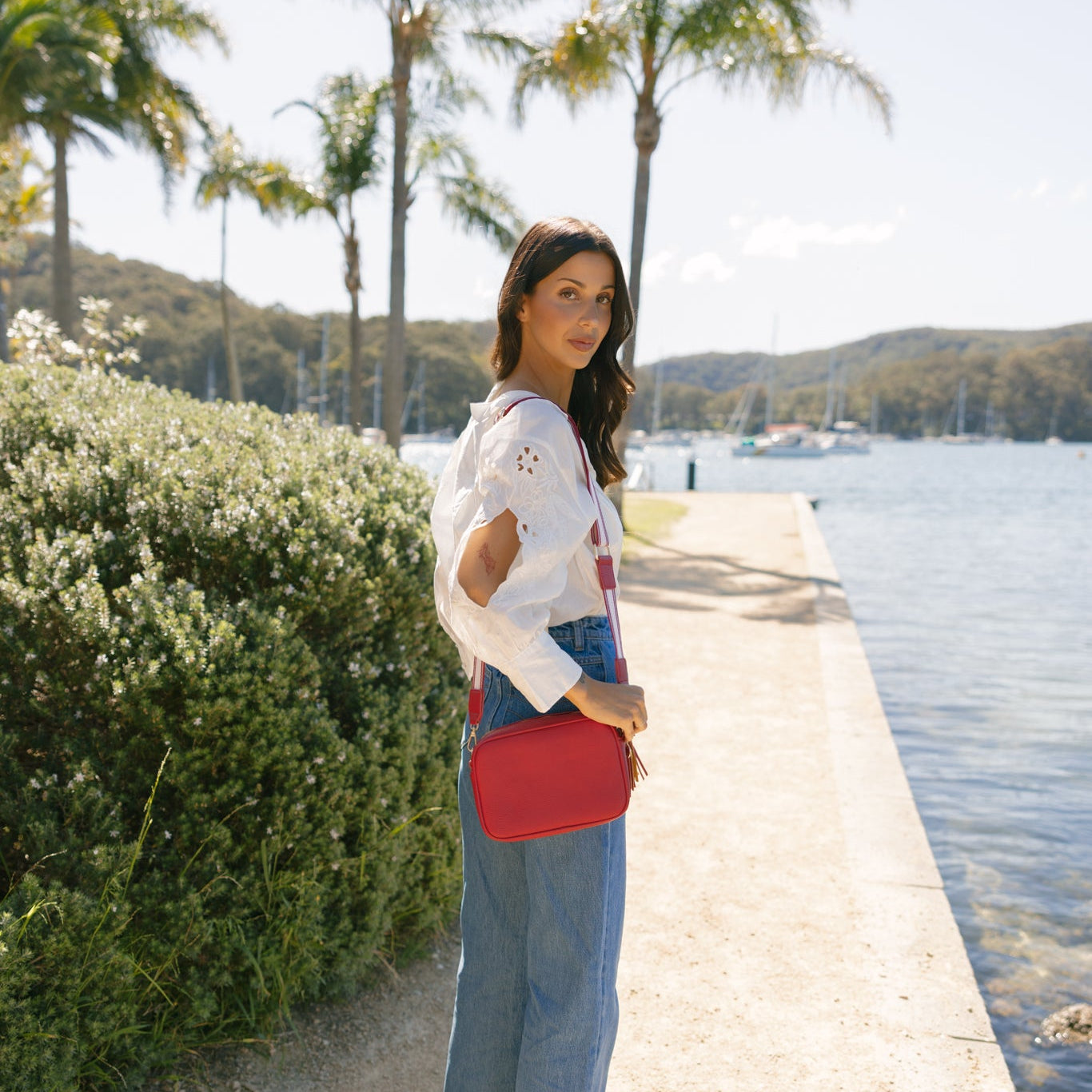 Indie Raspberry Crossbody Bag