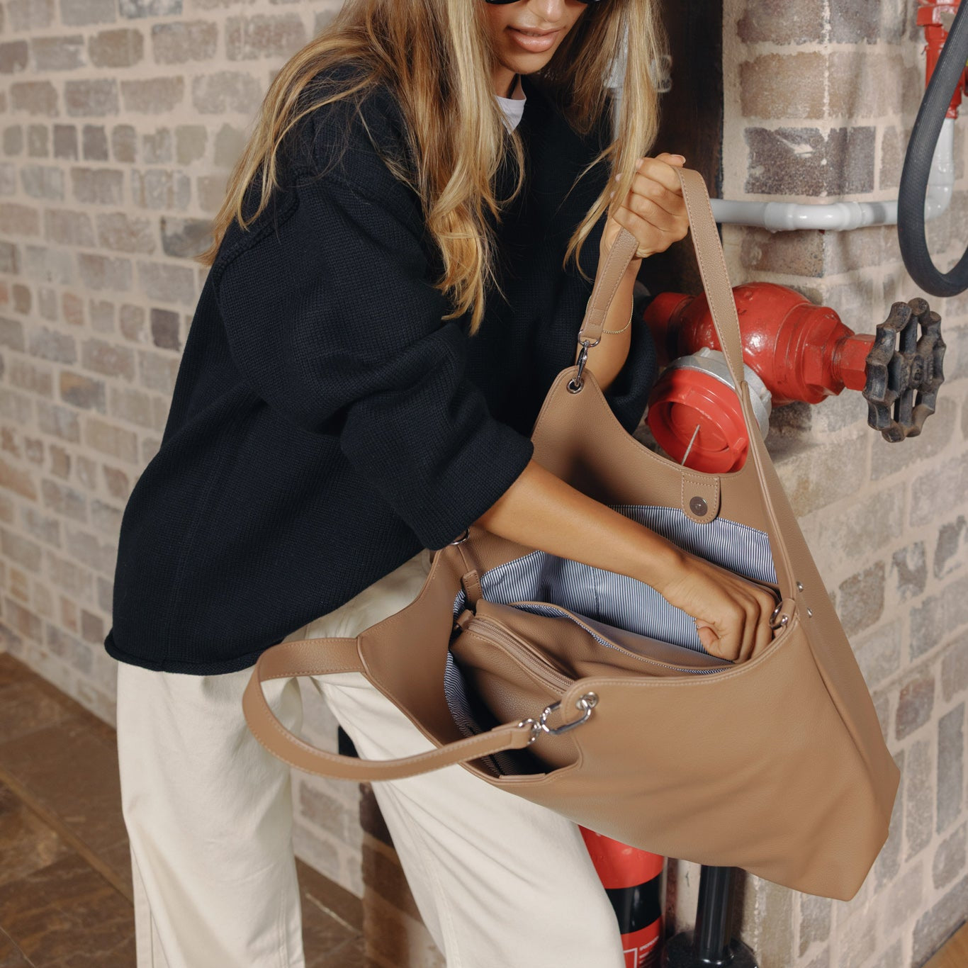 Rebecca Deep Mocha 3 Piece Handbag