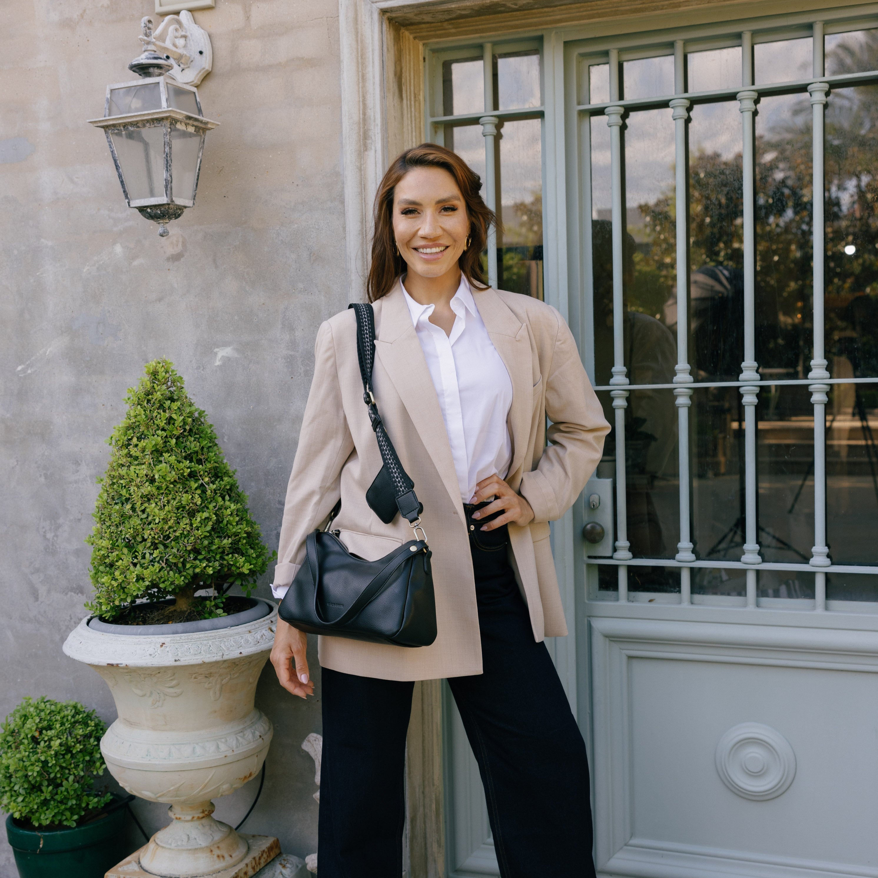 Claudette Black Shoulder Crossbody Bag