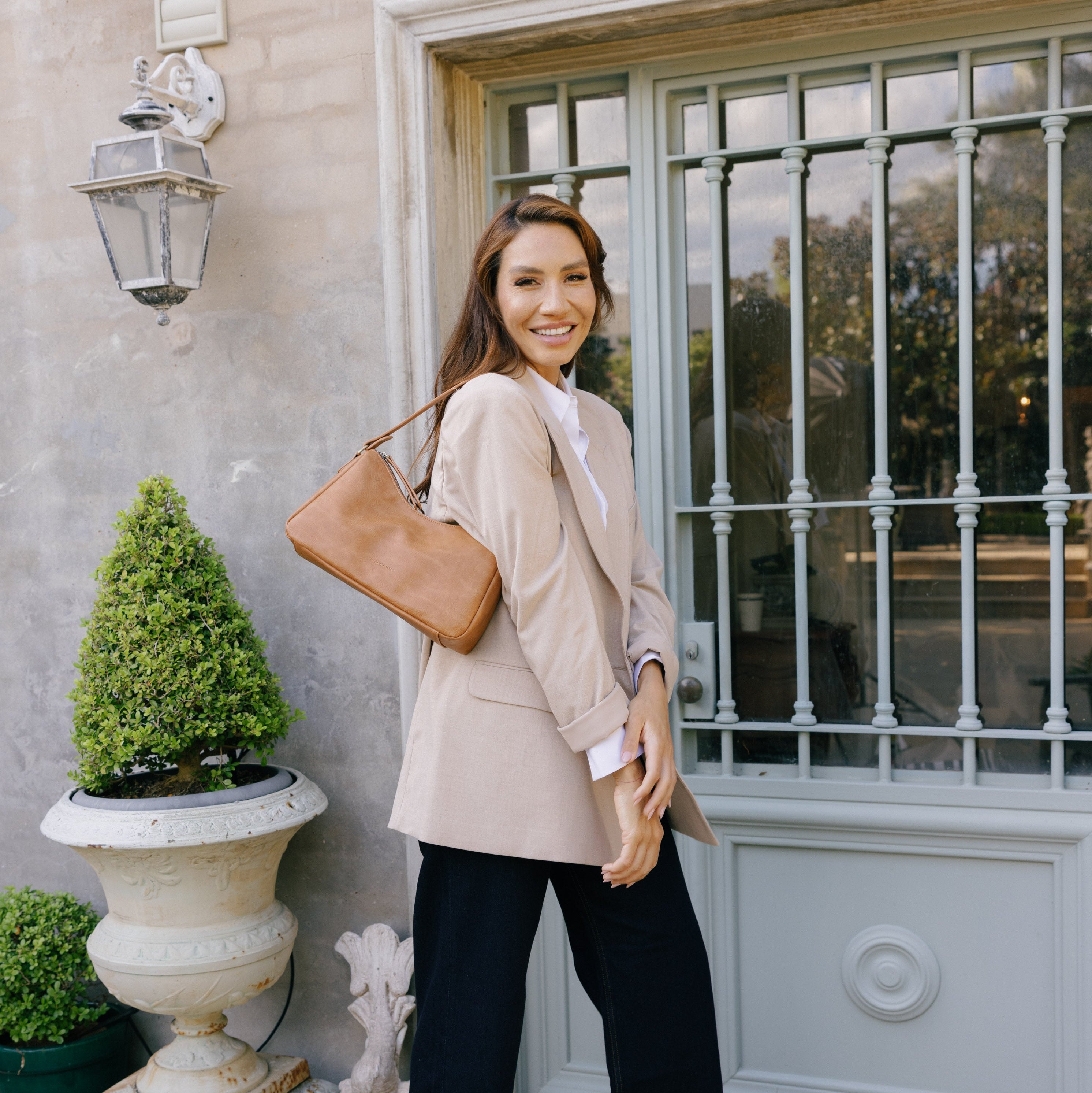 Claudette Tan Shoulder Crossbody Bag