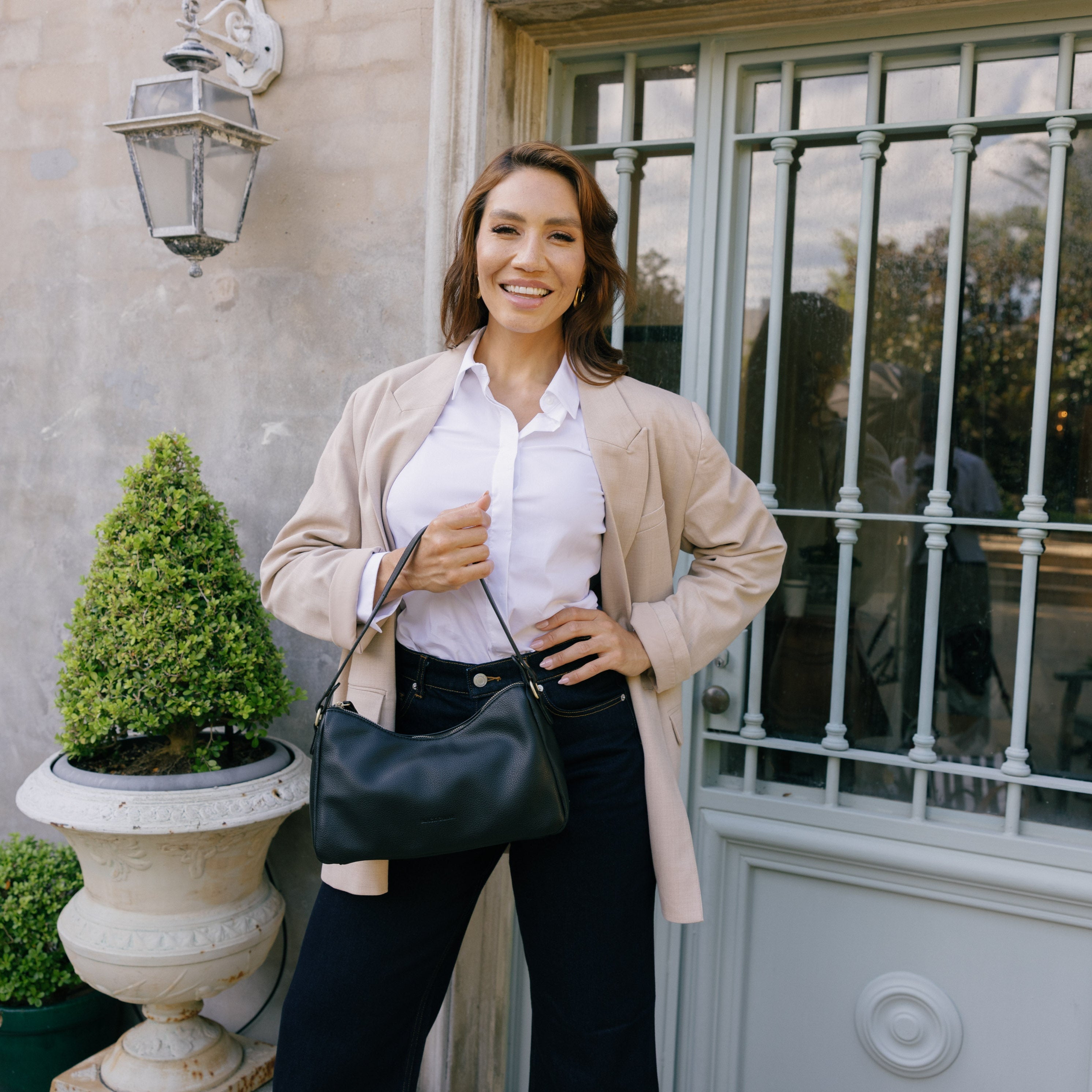 Claudette Black Shoulder Crossbody Bag