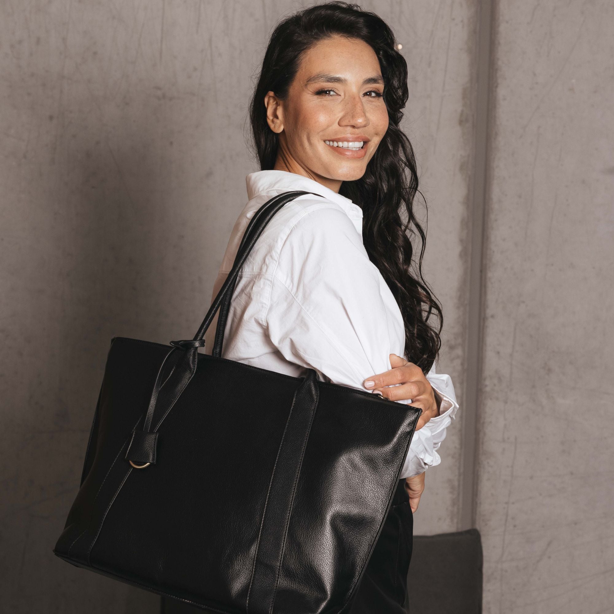 Harriet Black Work Bag