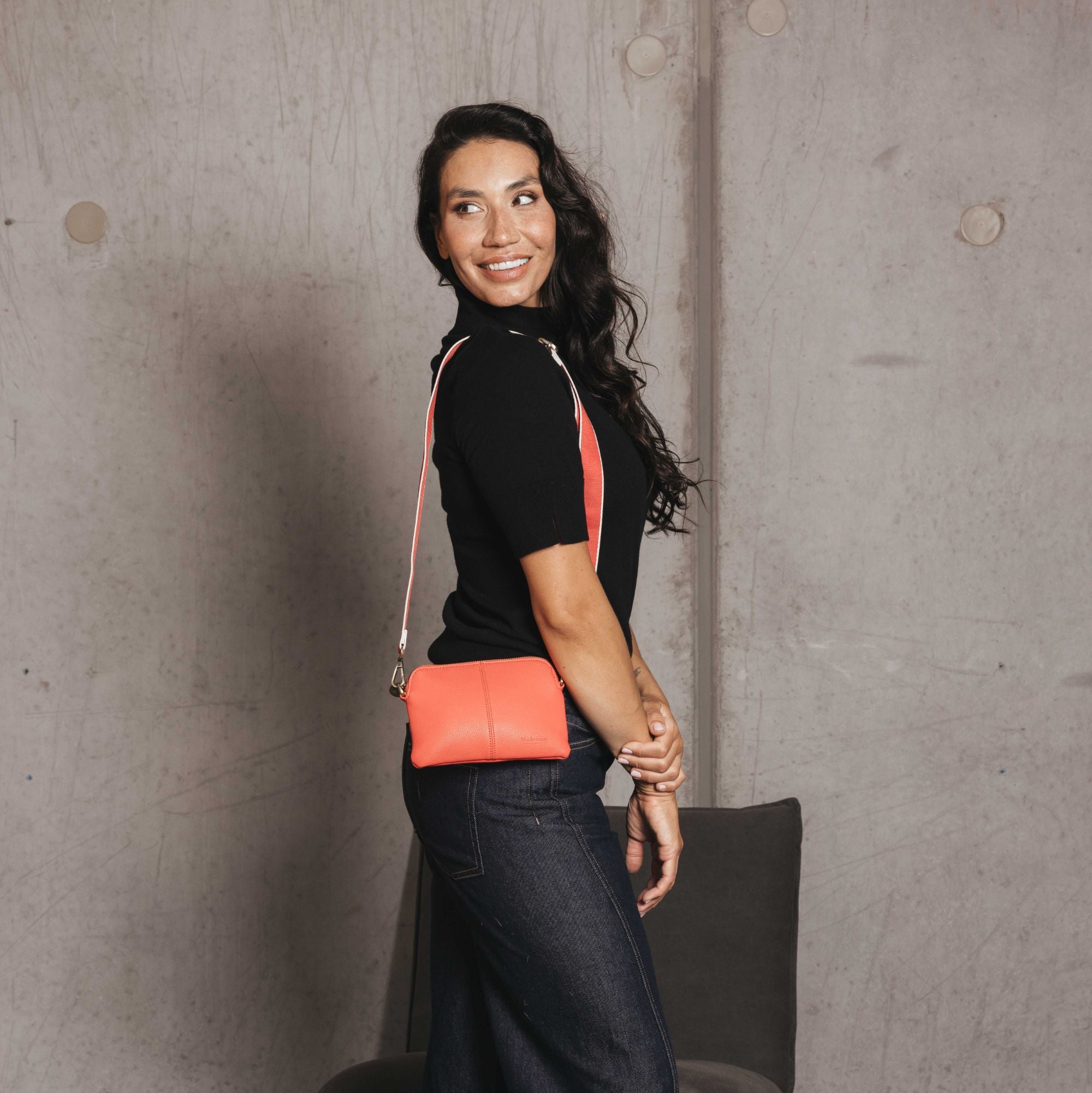 Harper Orange Mini Crossbody