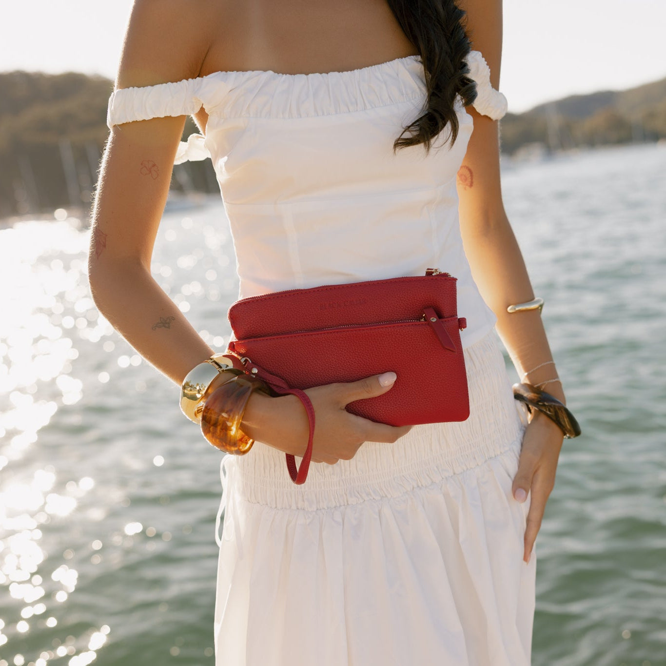 Jessie Scarlet Red Crossbody/Clutch