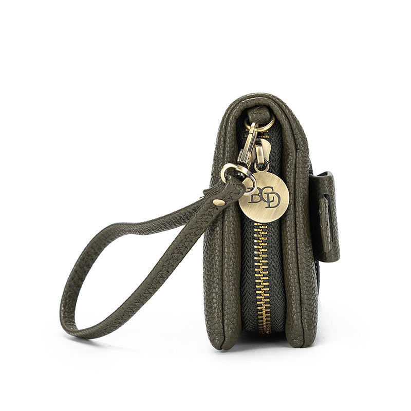 Mavie Dark Olive Crossbody Wallet