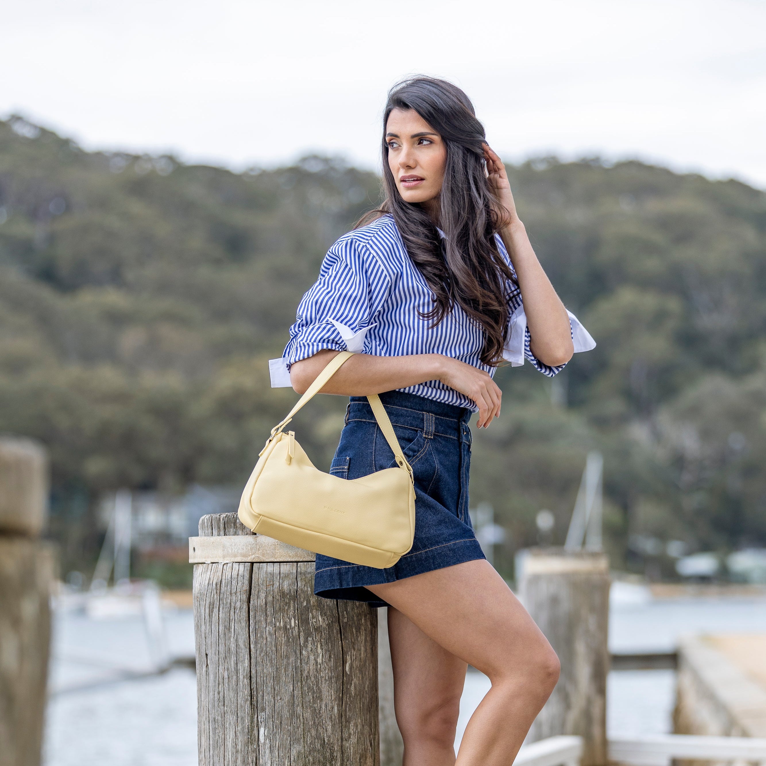Claudette Lemon Shoulder Crossbody Bag