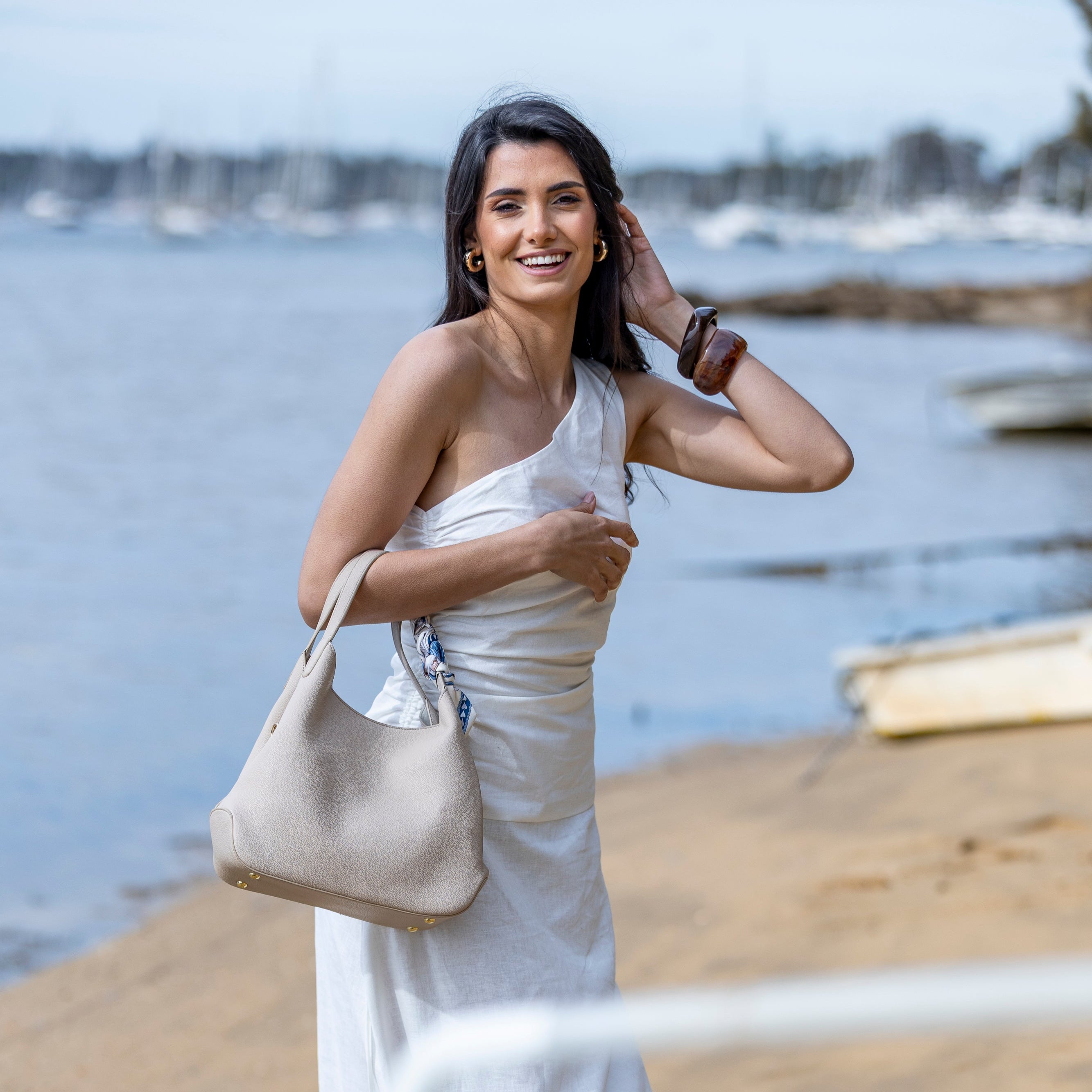 Dune Oatmeal 2 Piece Crossbody Handbag
