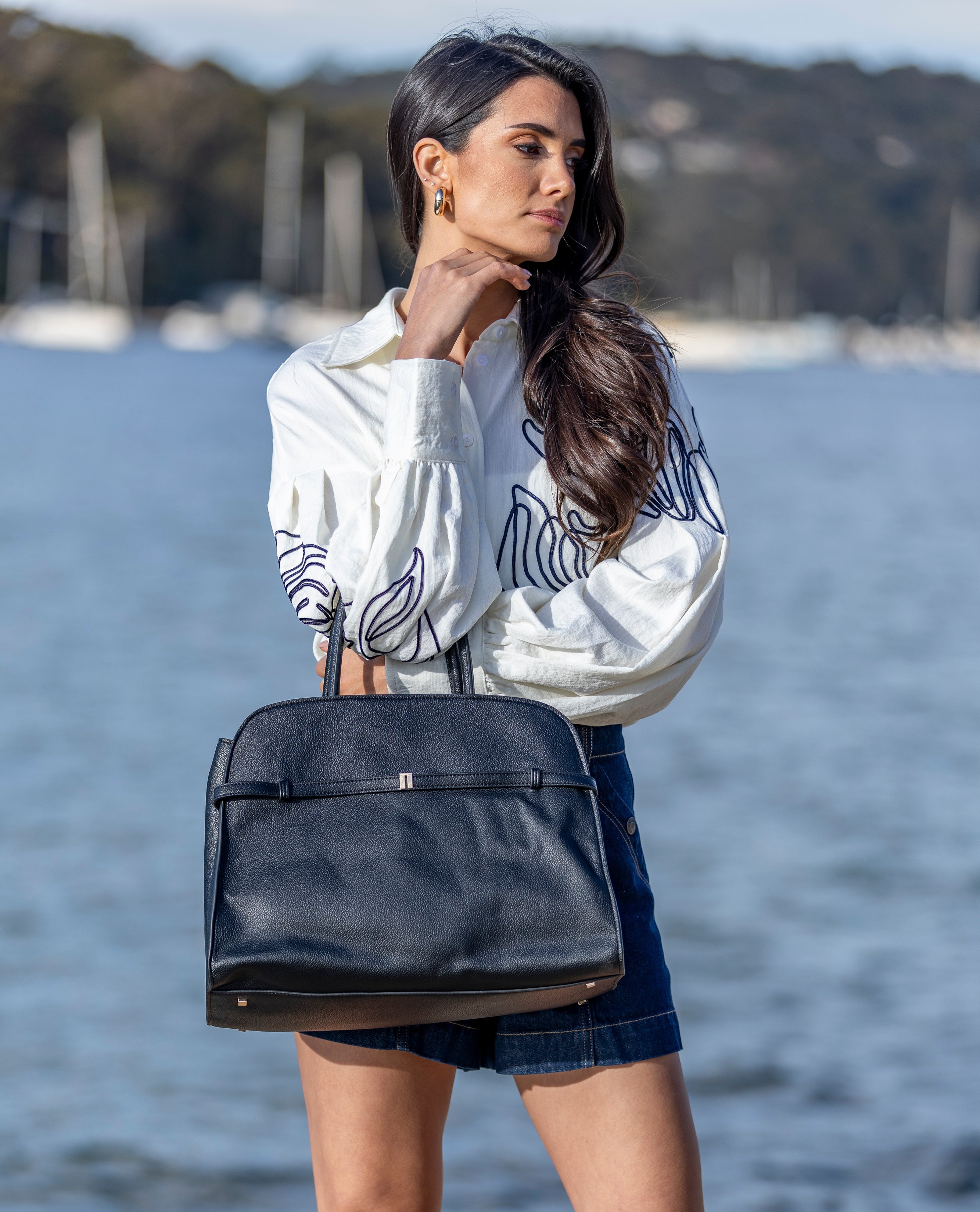 Jodee Black 3 Piece Handbag Tote