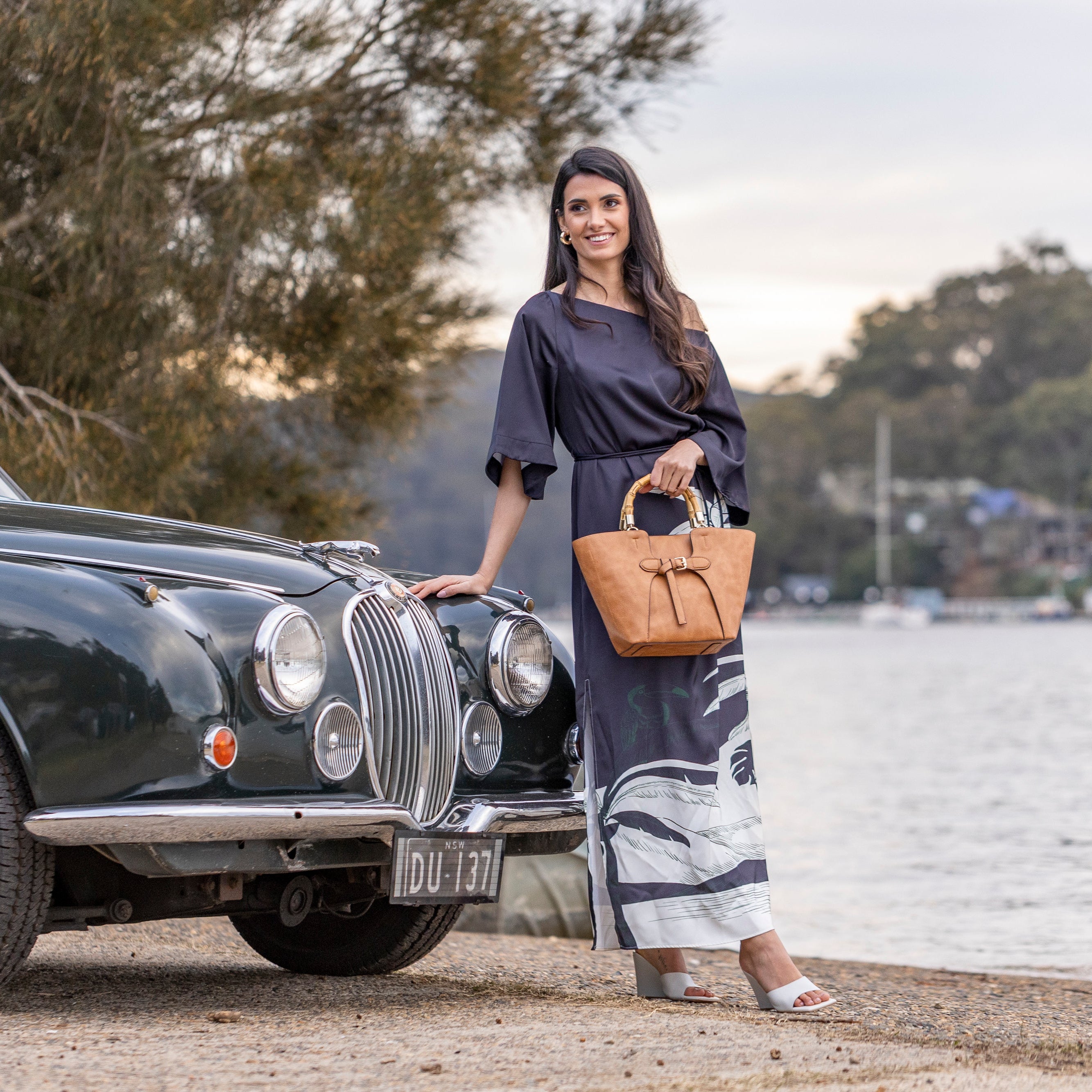 Clementine Tan 2 Piece Handbag Tote