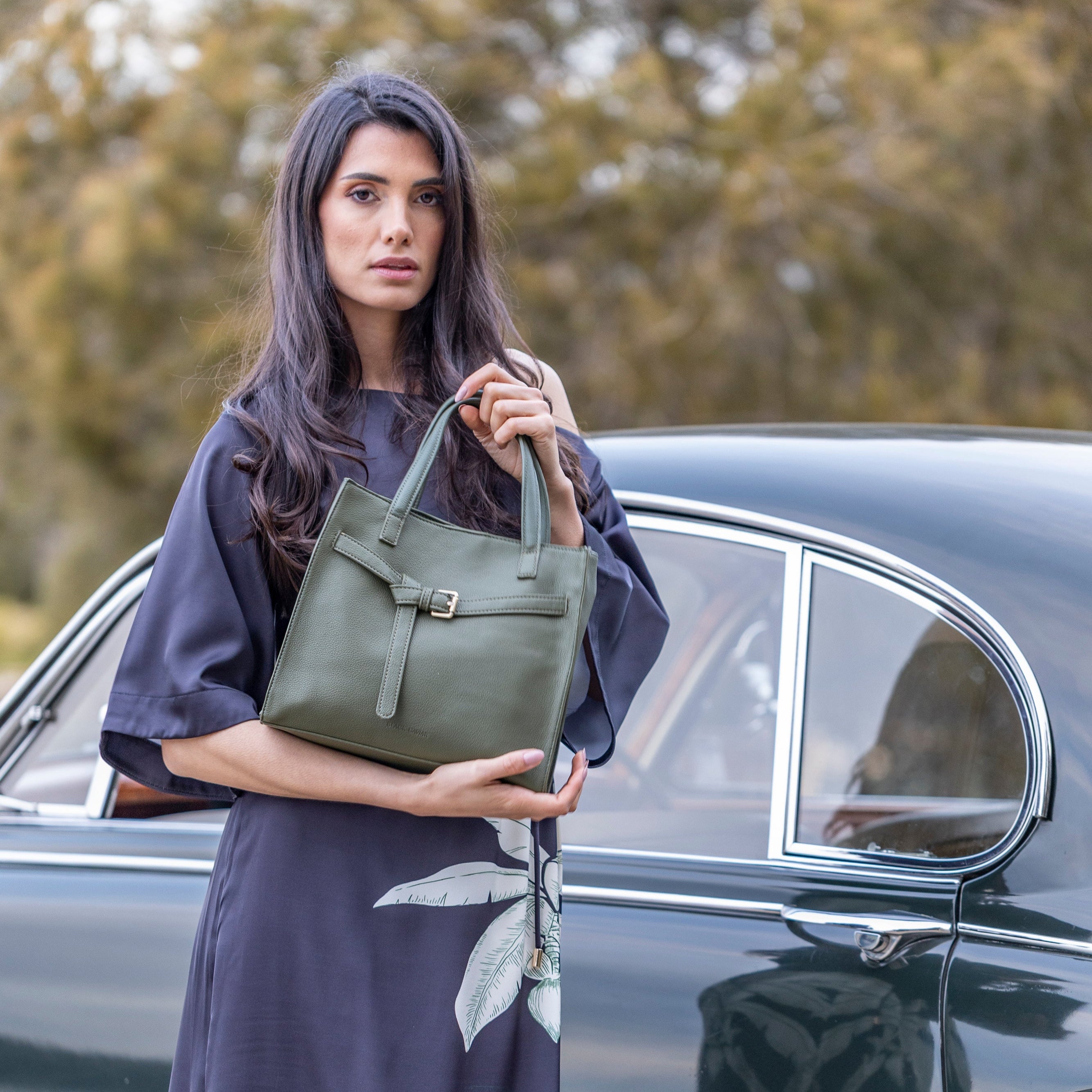 Kellye Dark Olive 3 Piece Handbag