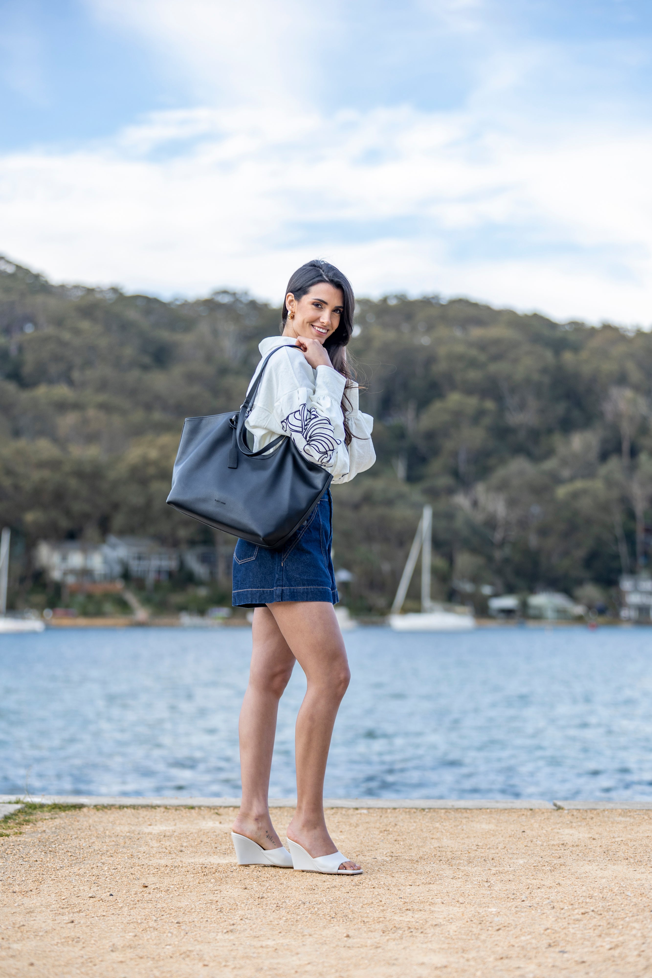 Cielo Black 3 Piece Handbag Tote