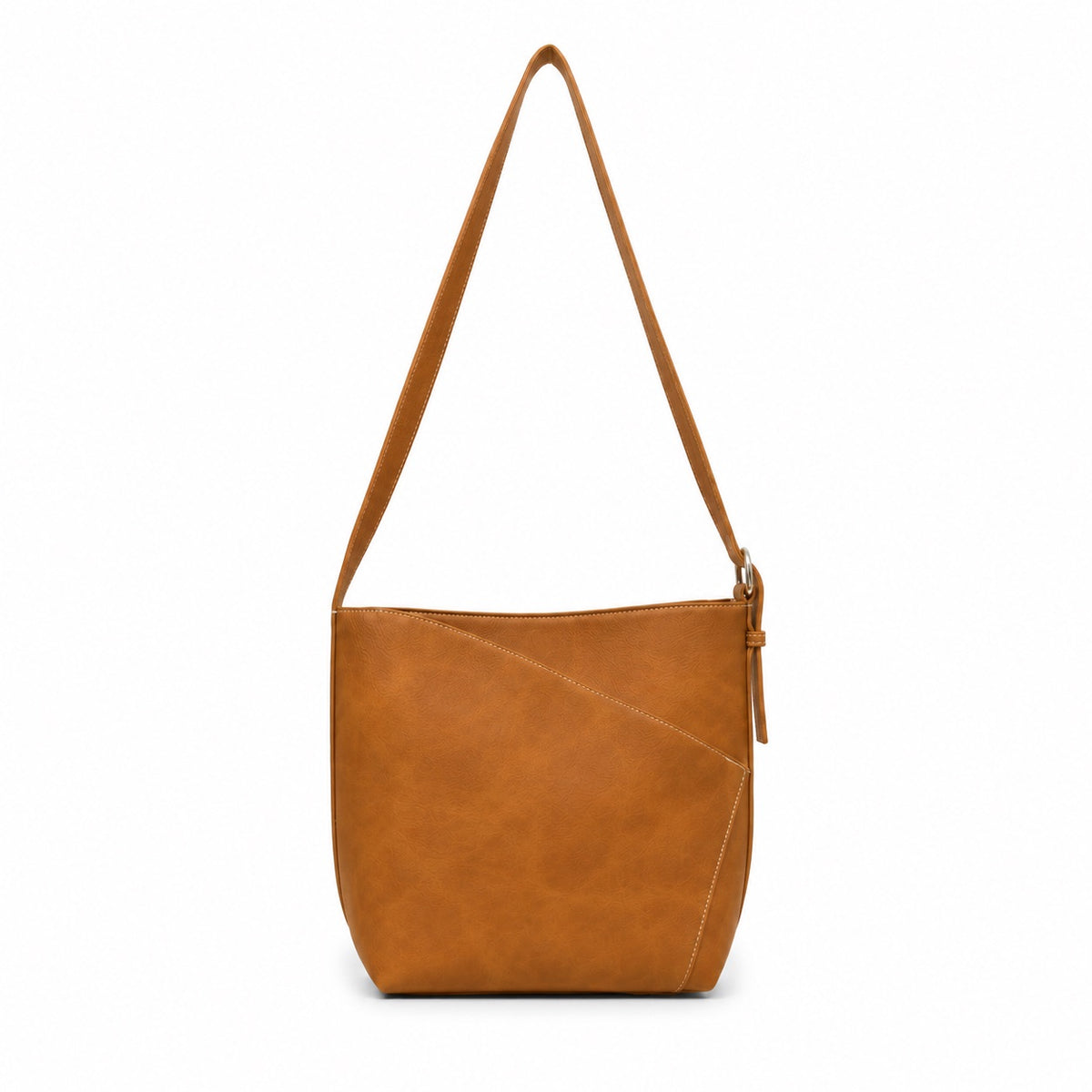Aryana Tan  Vegan Leather Shoulder & Crossbody Bag