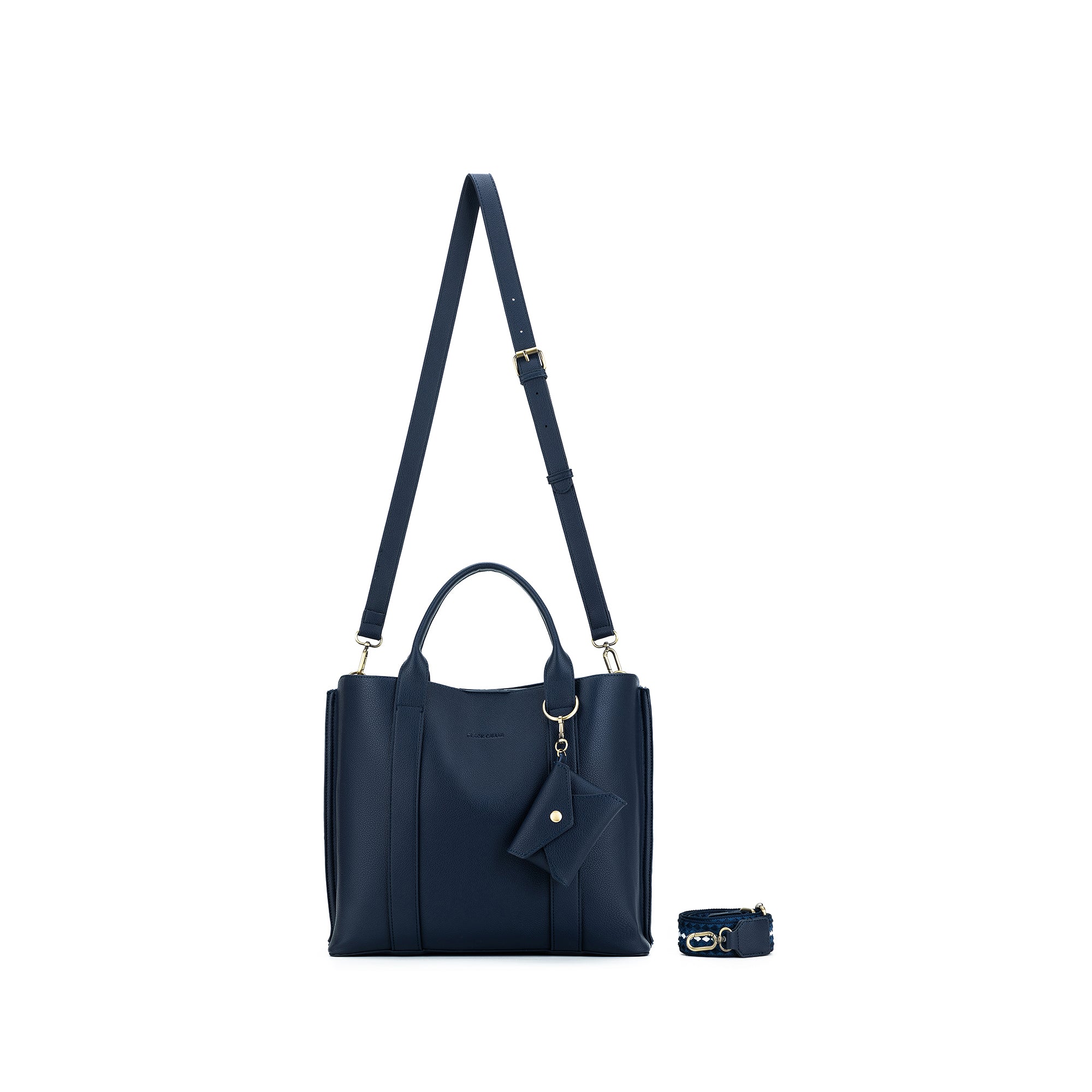 Margaux Deep Navy 2 Piece Laptop Top Handle Bag