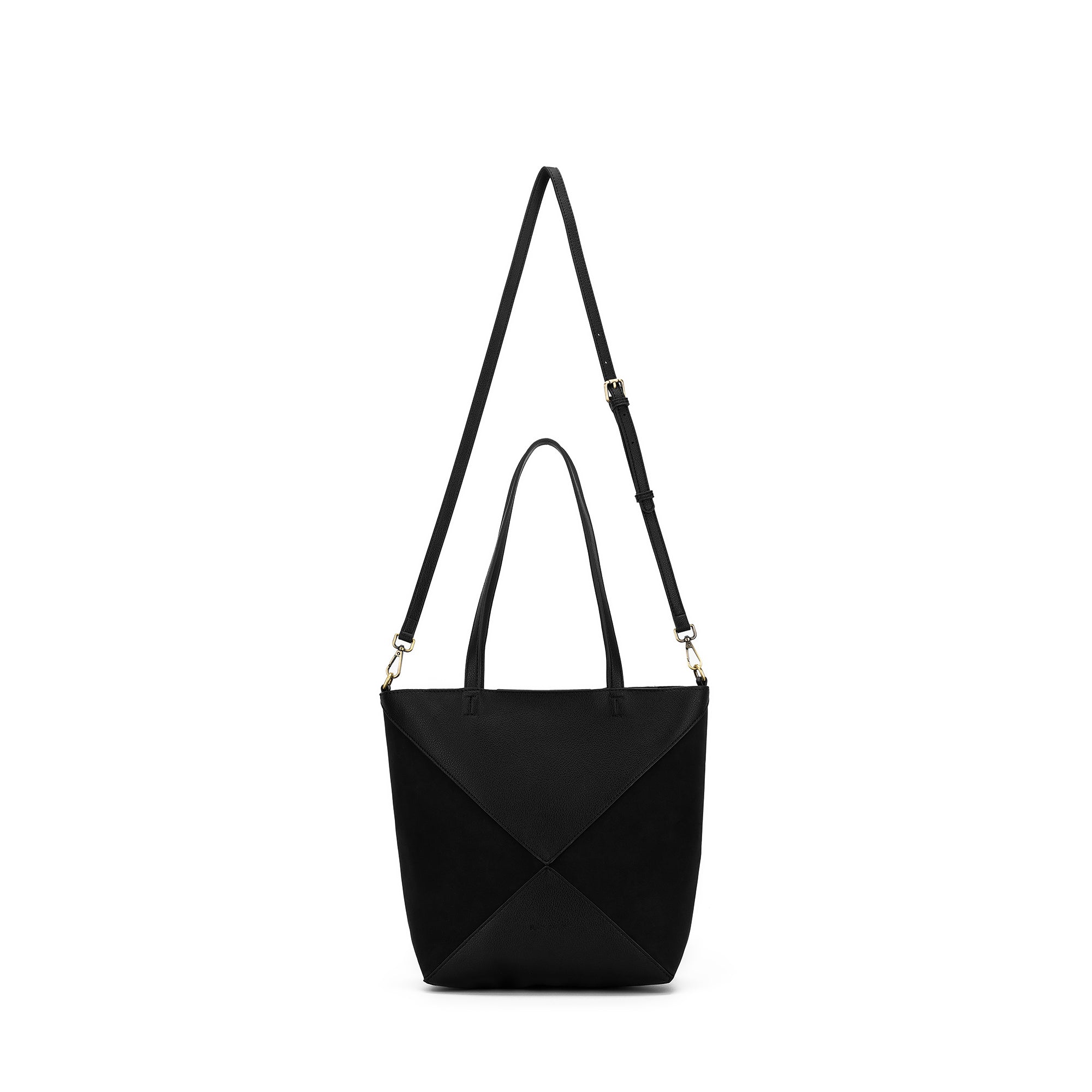 Renee Black 3 Piece Suedette Handbag