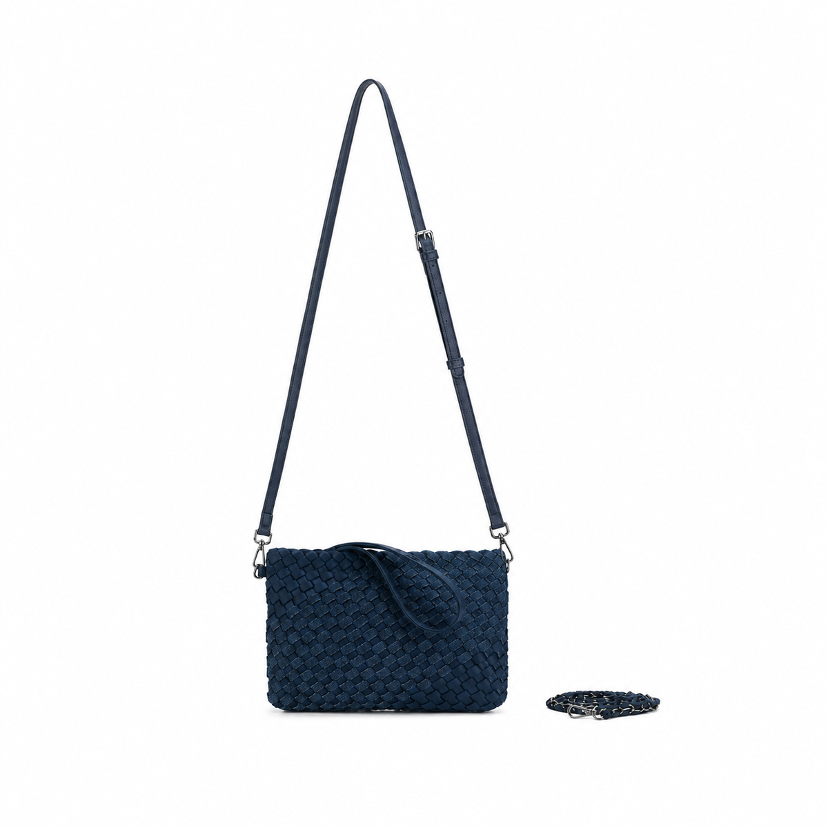 Jeannie Handwoven Neoprene & Denim Tote Set