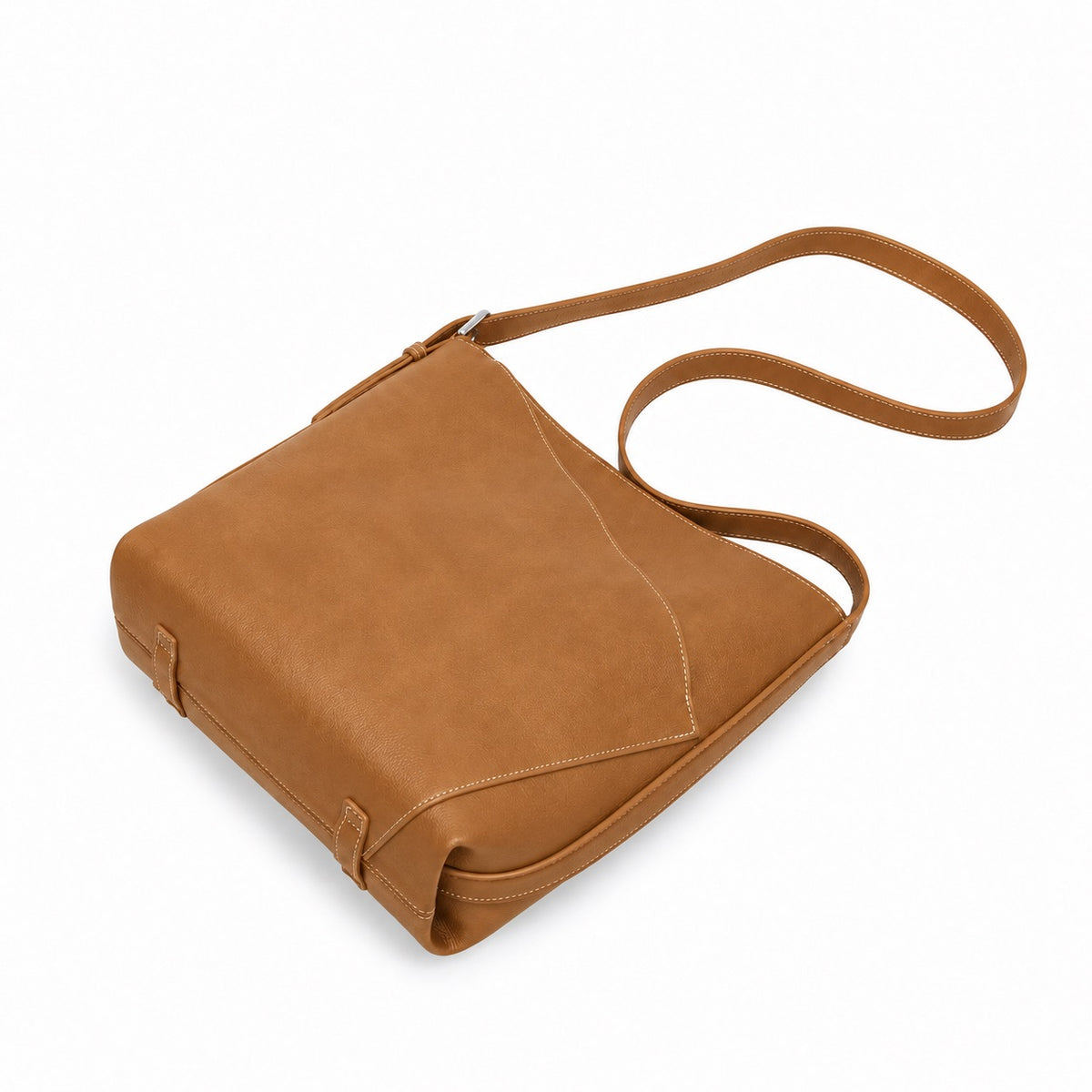 Aryana Tan  Vegan Leather Shoulder & Crossbody Bag