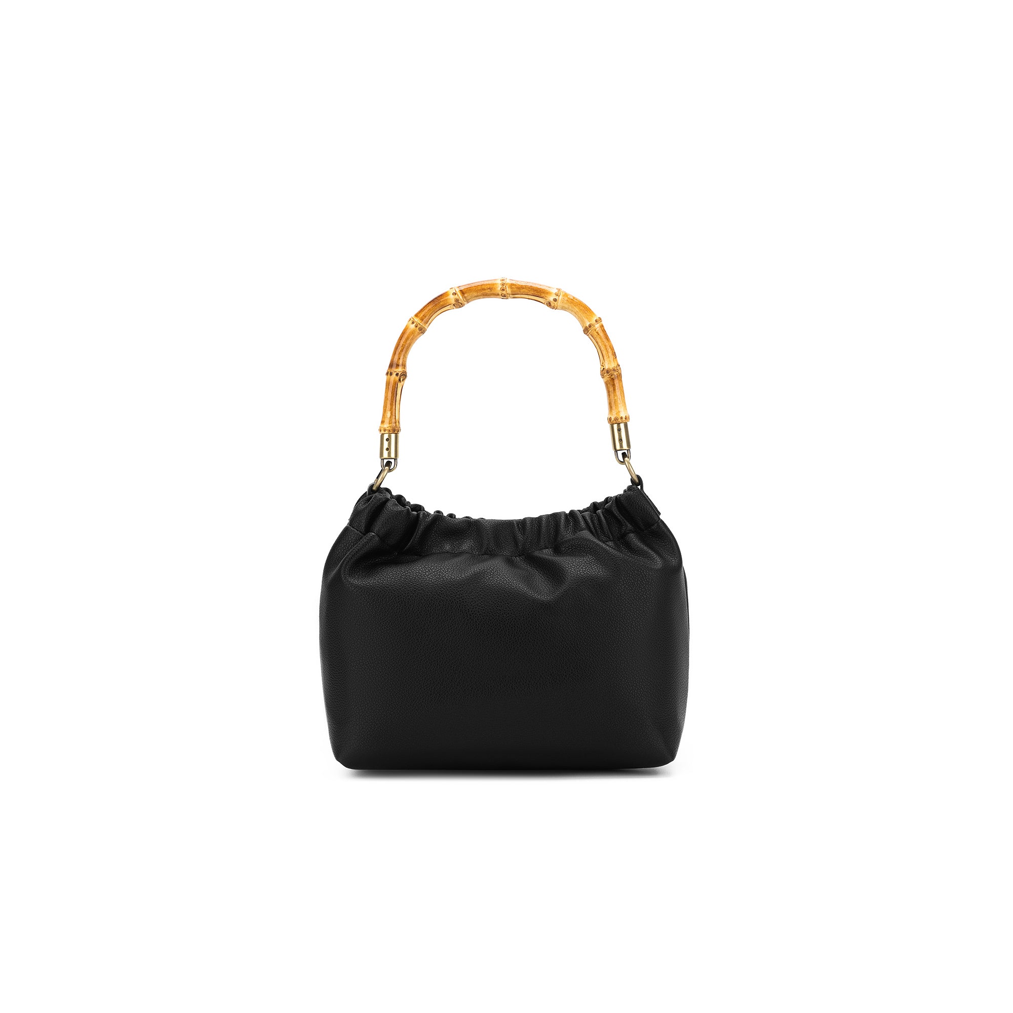 Catalina Black Bamboo Handle Crossbody Bag