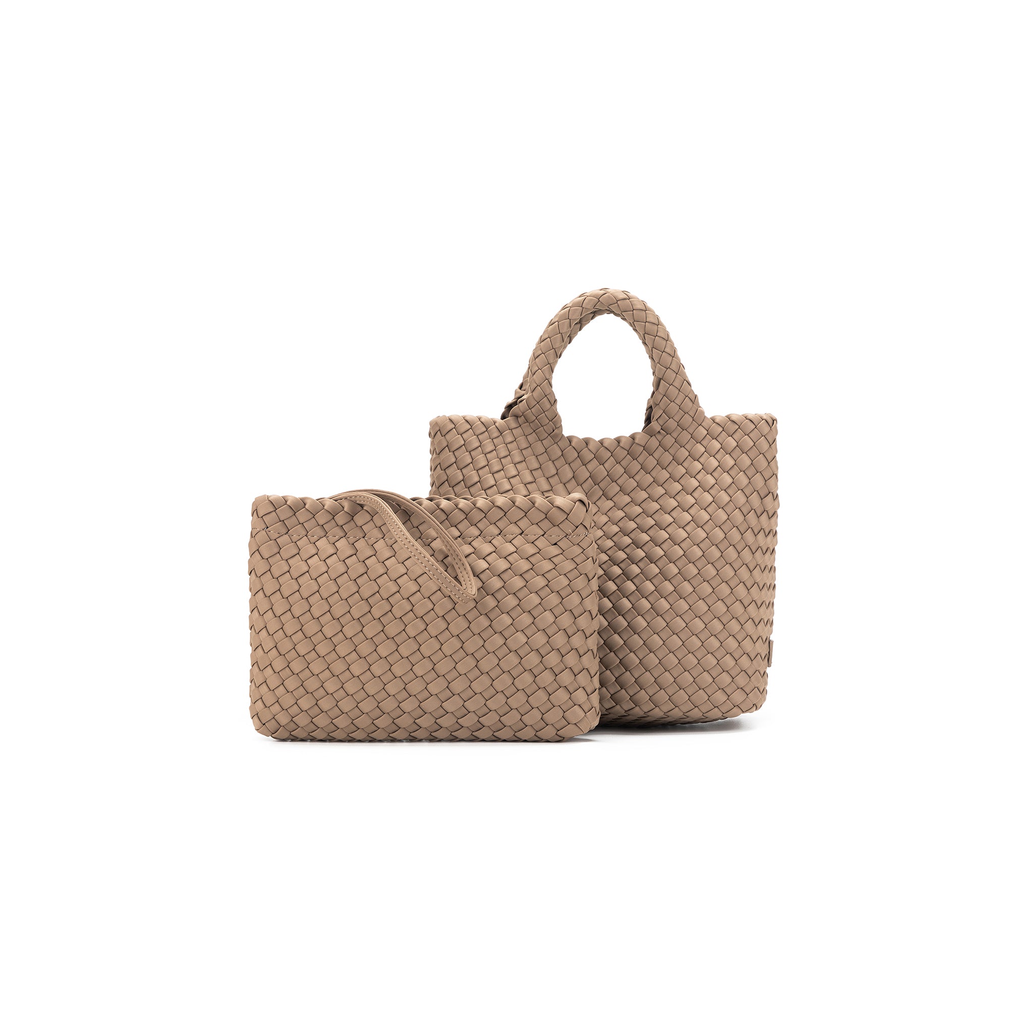 Riviera Taupe 2 Piece Mini Tote Handbag