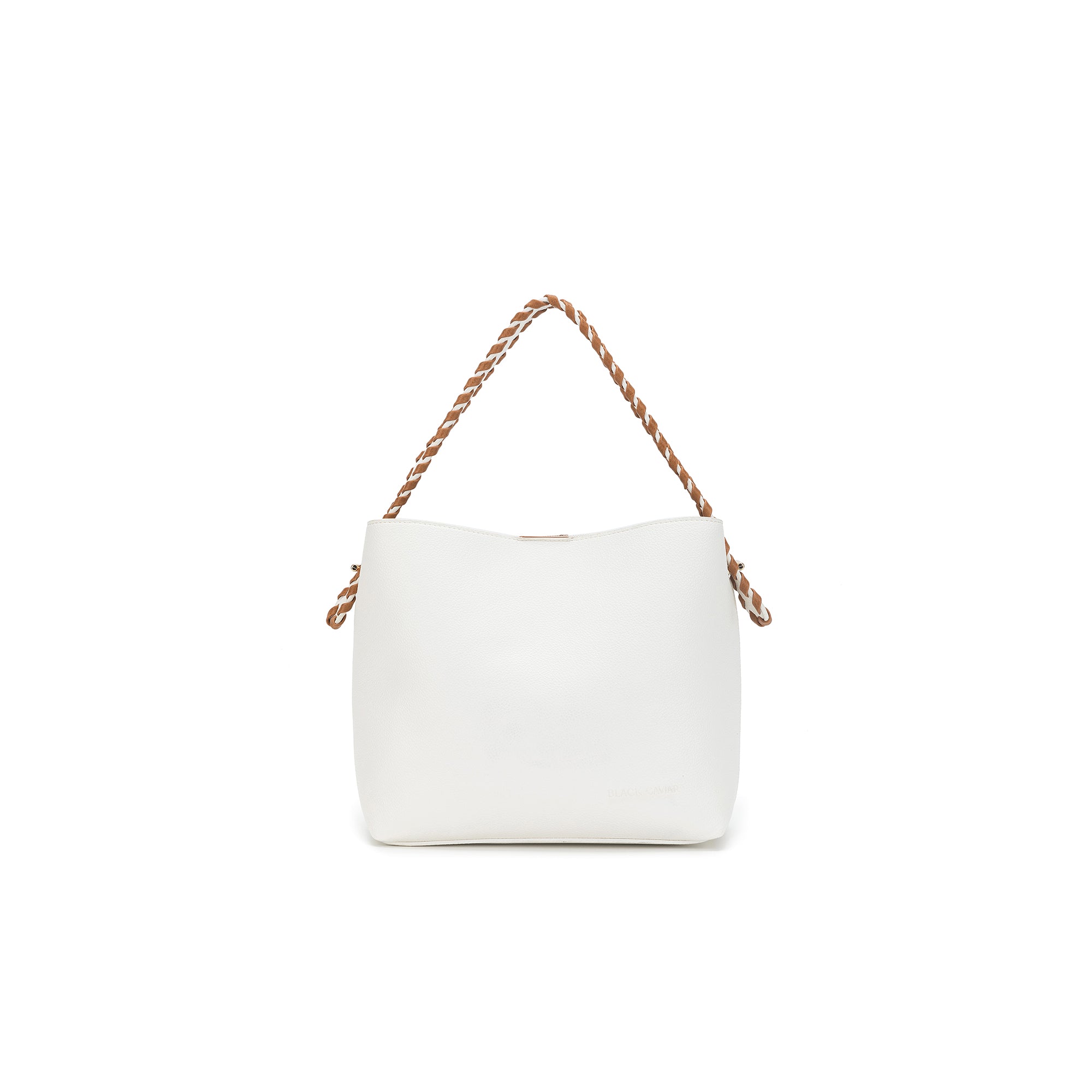 Capella White & Tan 3 Compartment Shoulder / Crossbody Bag