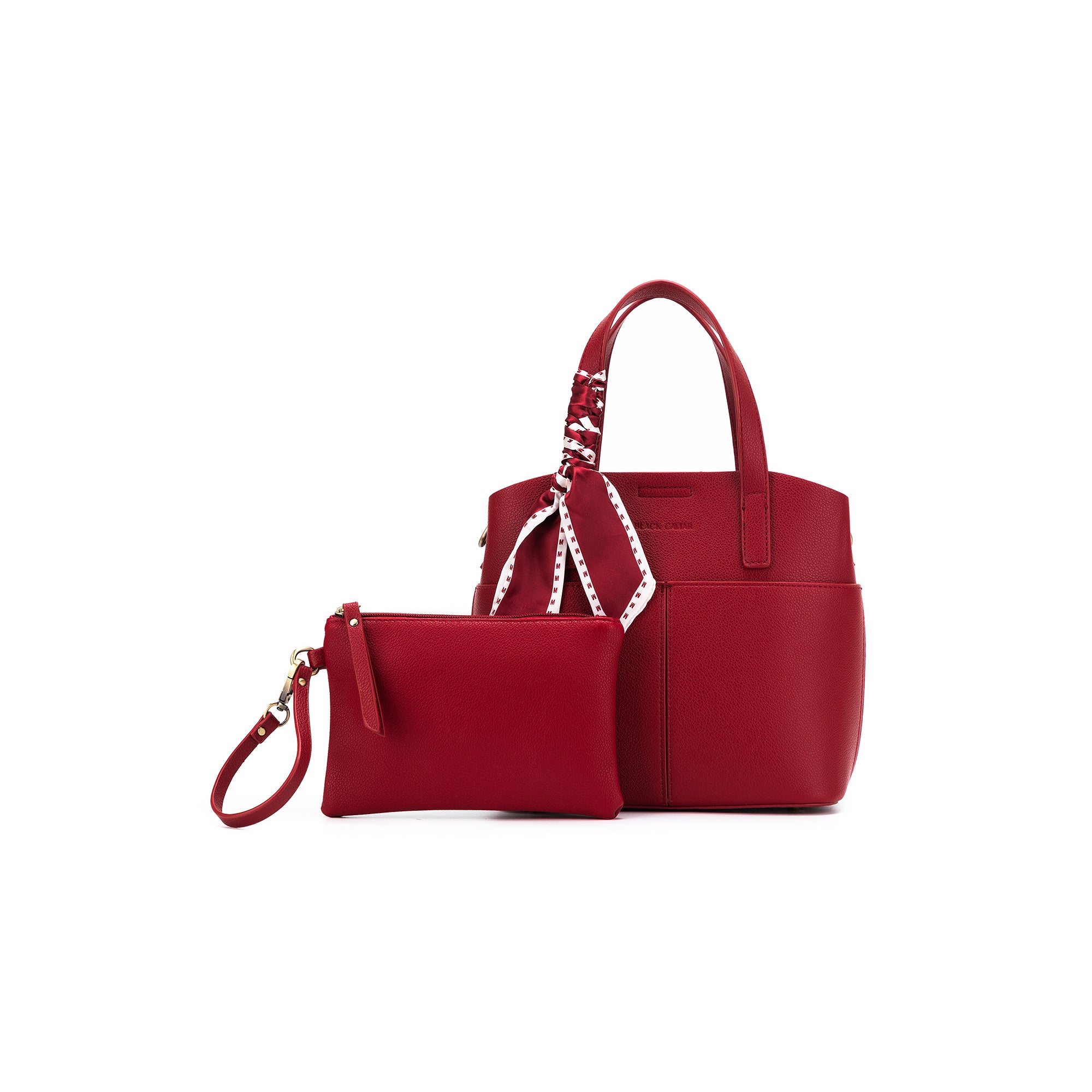 Amelie Deep Red 2 Piece Top Handle Bag