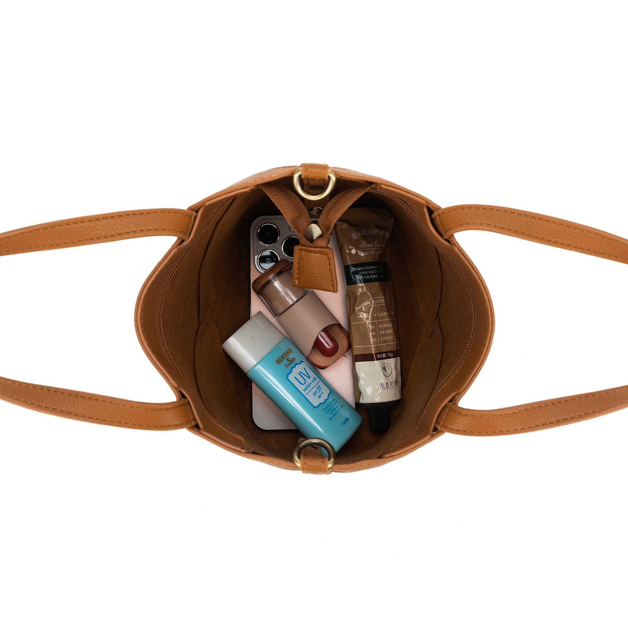 Mini Renee Tan 2 Piece Crossbody Handbag