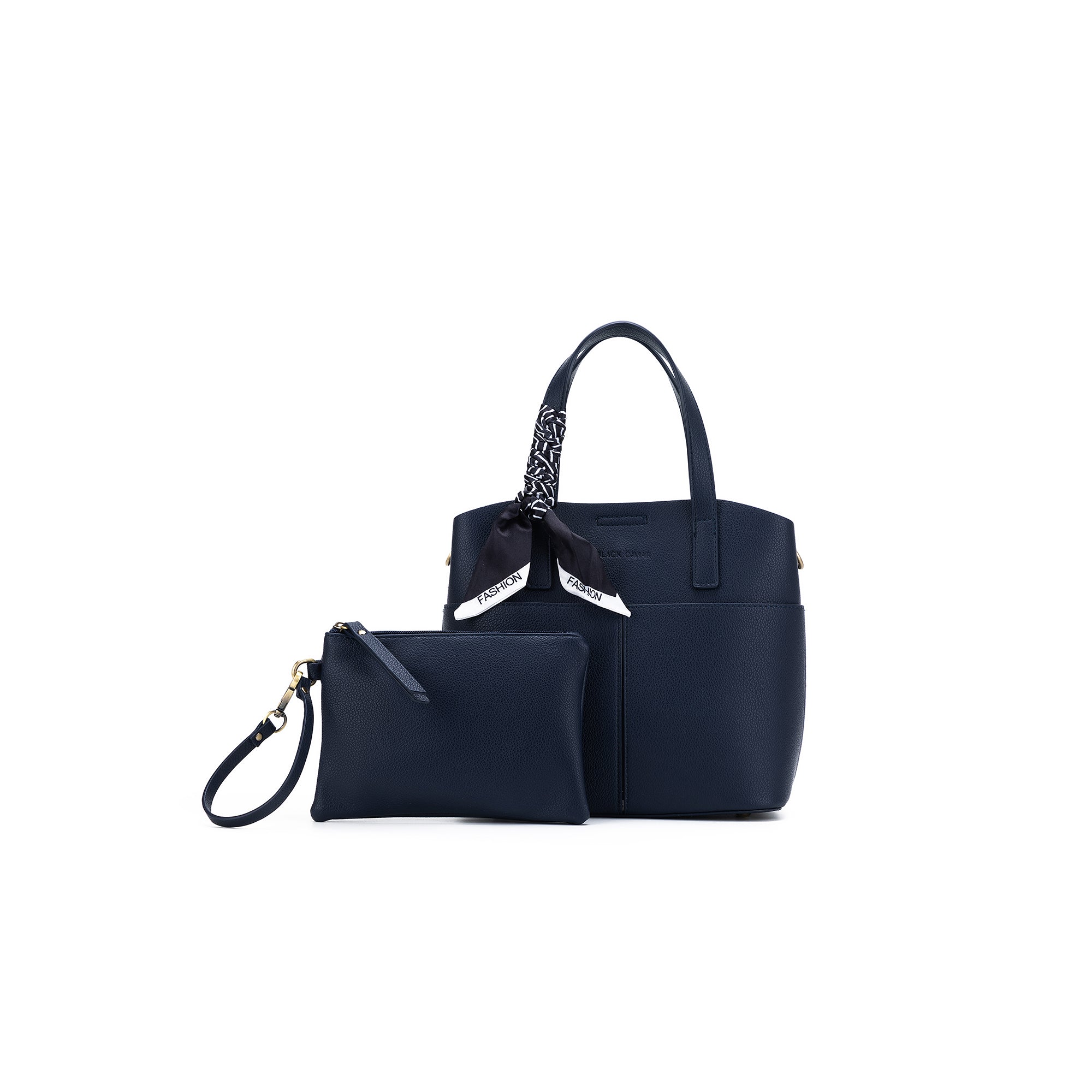 Amelie Deep Navy 2 Piece Top Handle Bag