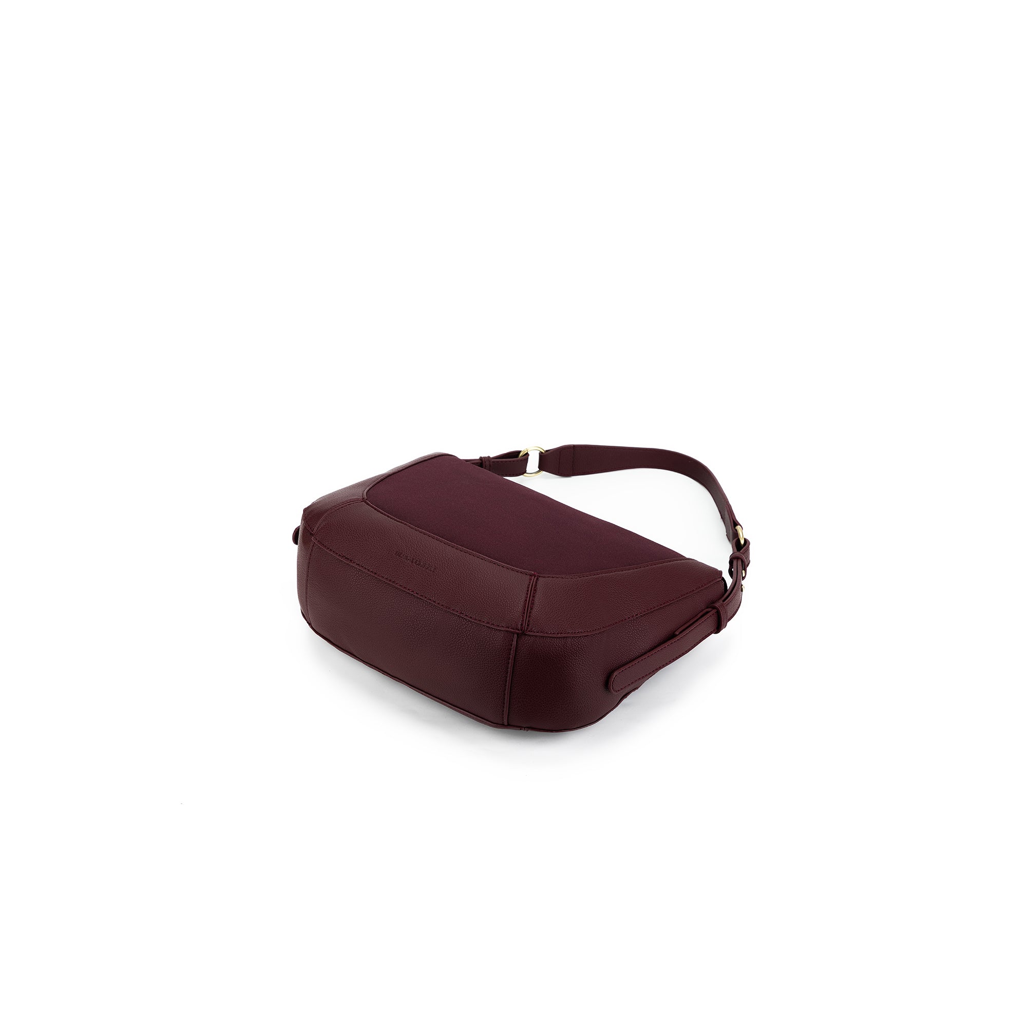 Fleur Burgandy Suedette Top Handle Handbag