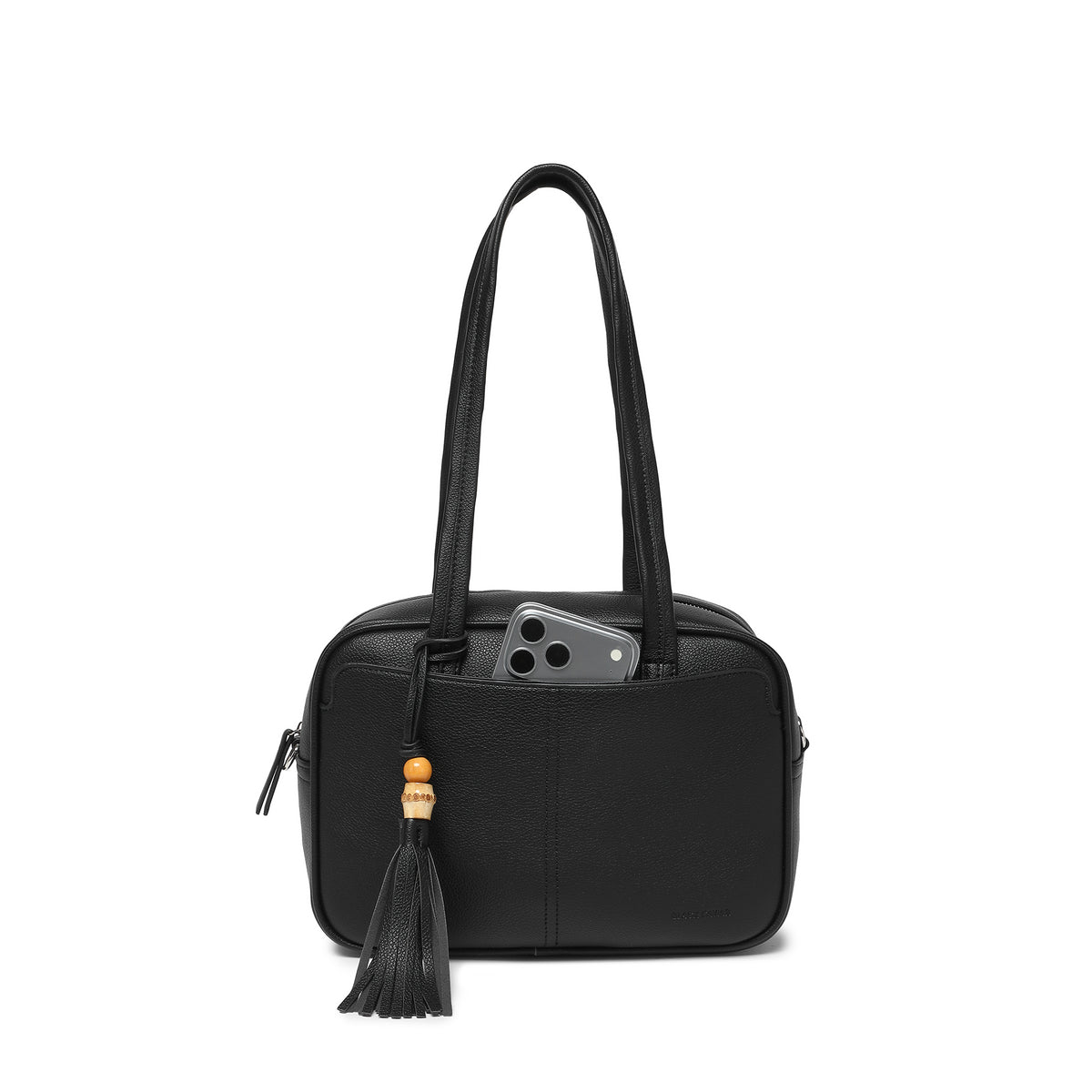 Angelique Black 2 Piece Bowler Handbag
