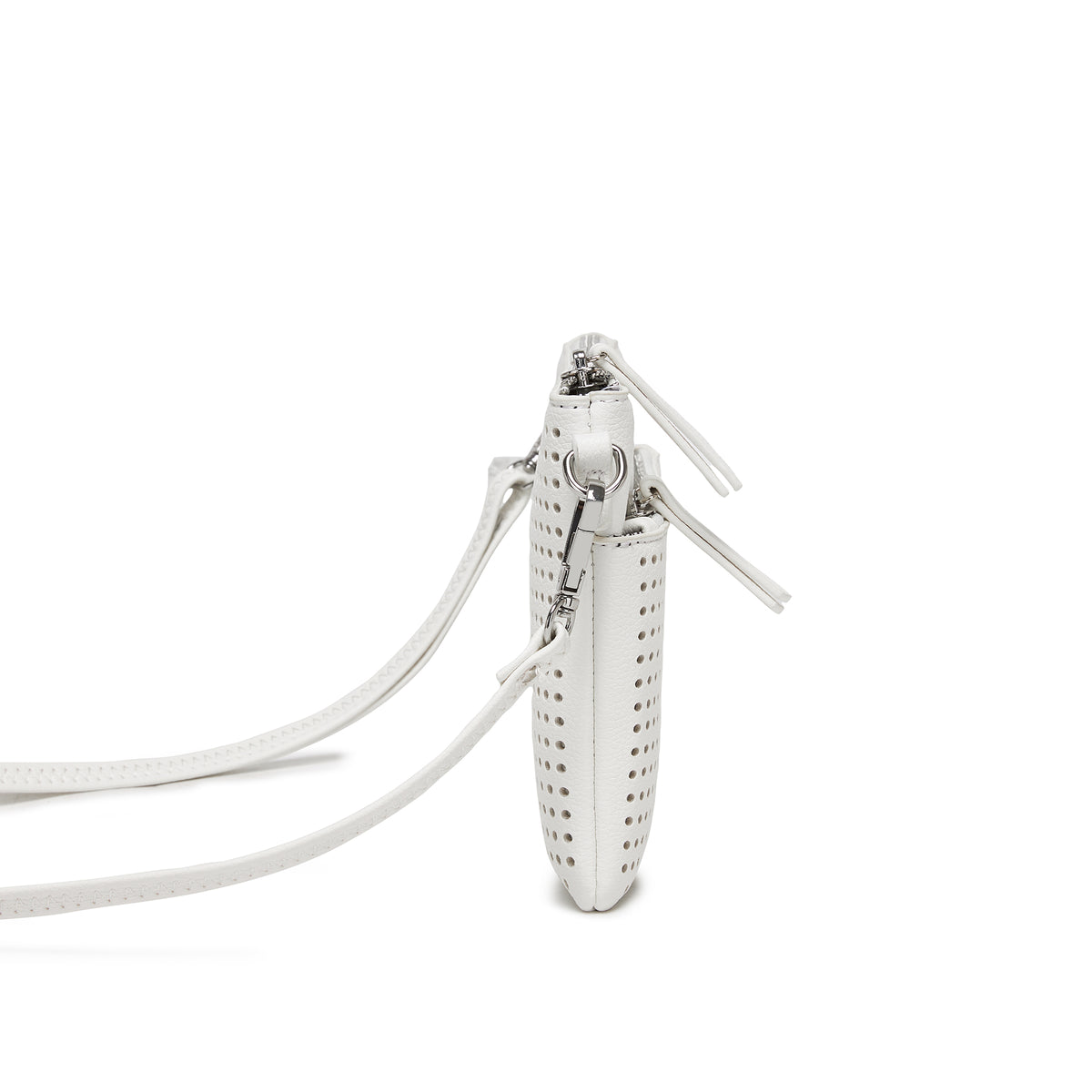 Milla White Vegan Leather Crossbody & Clutch Bag