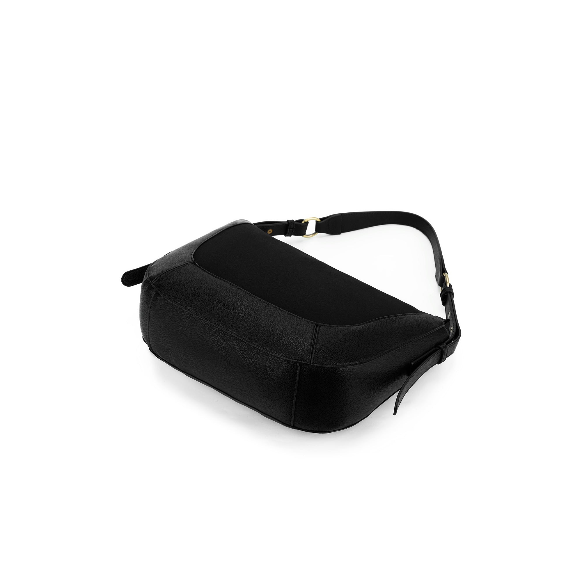 Fleur Black Suedette Top Handle Handbag