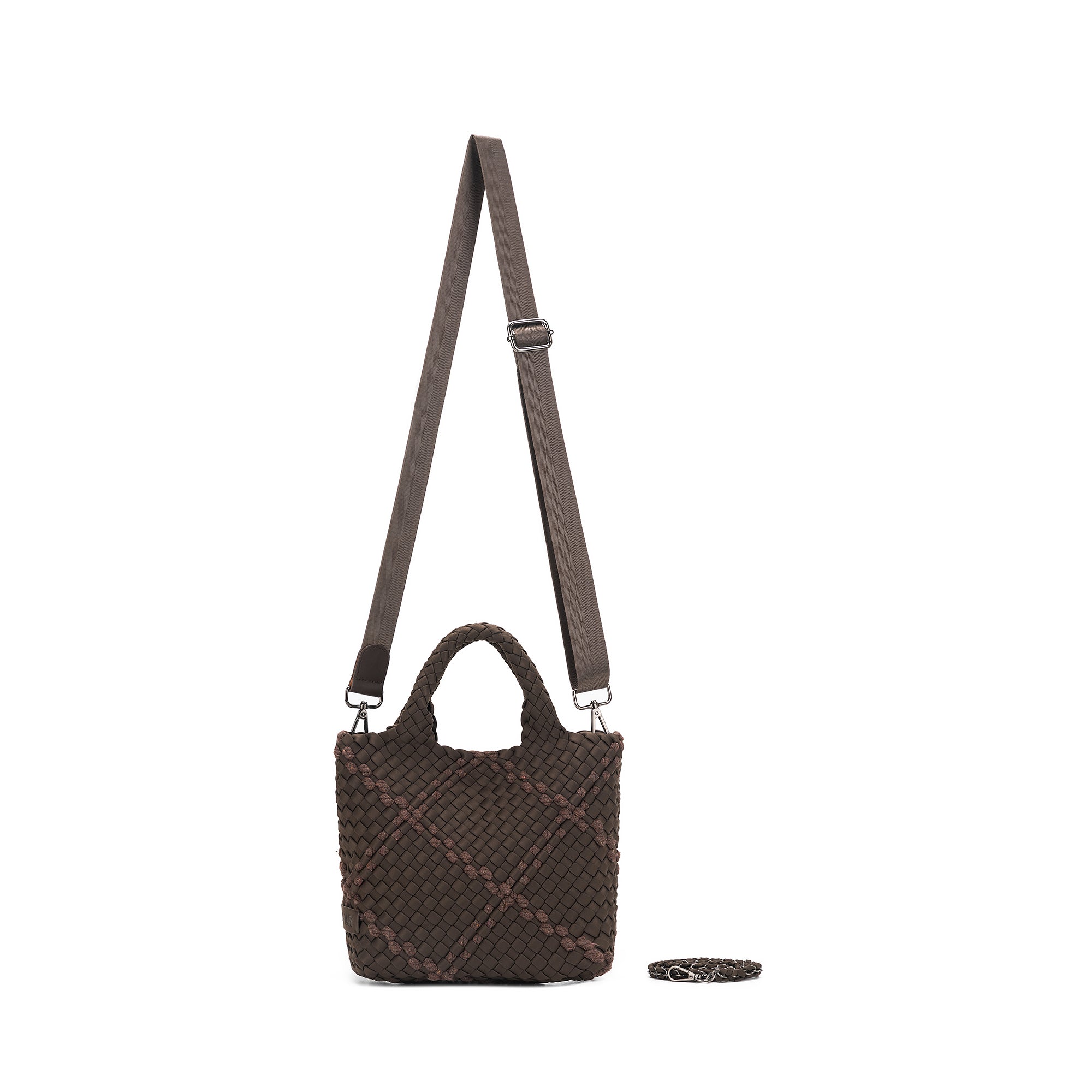 Panarea Chocolate Woven Neoprene Mini Tote