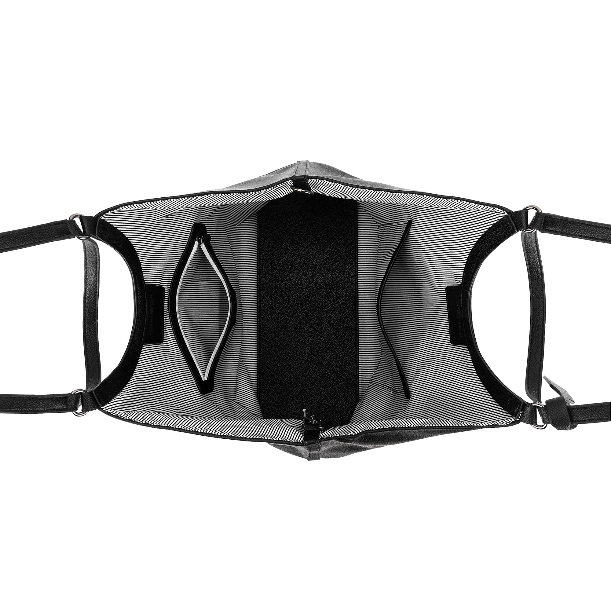 Cielo Black 3 Piece Handbag Tote