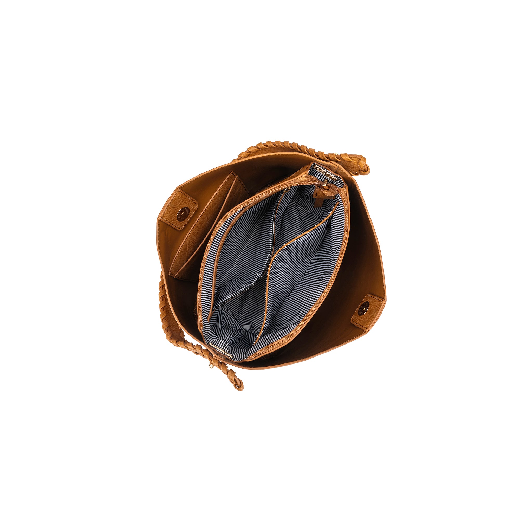 Capella Tan 3 Compartment Shoulder / Crossbody Bag