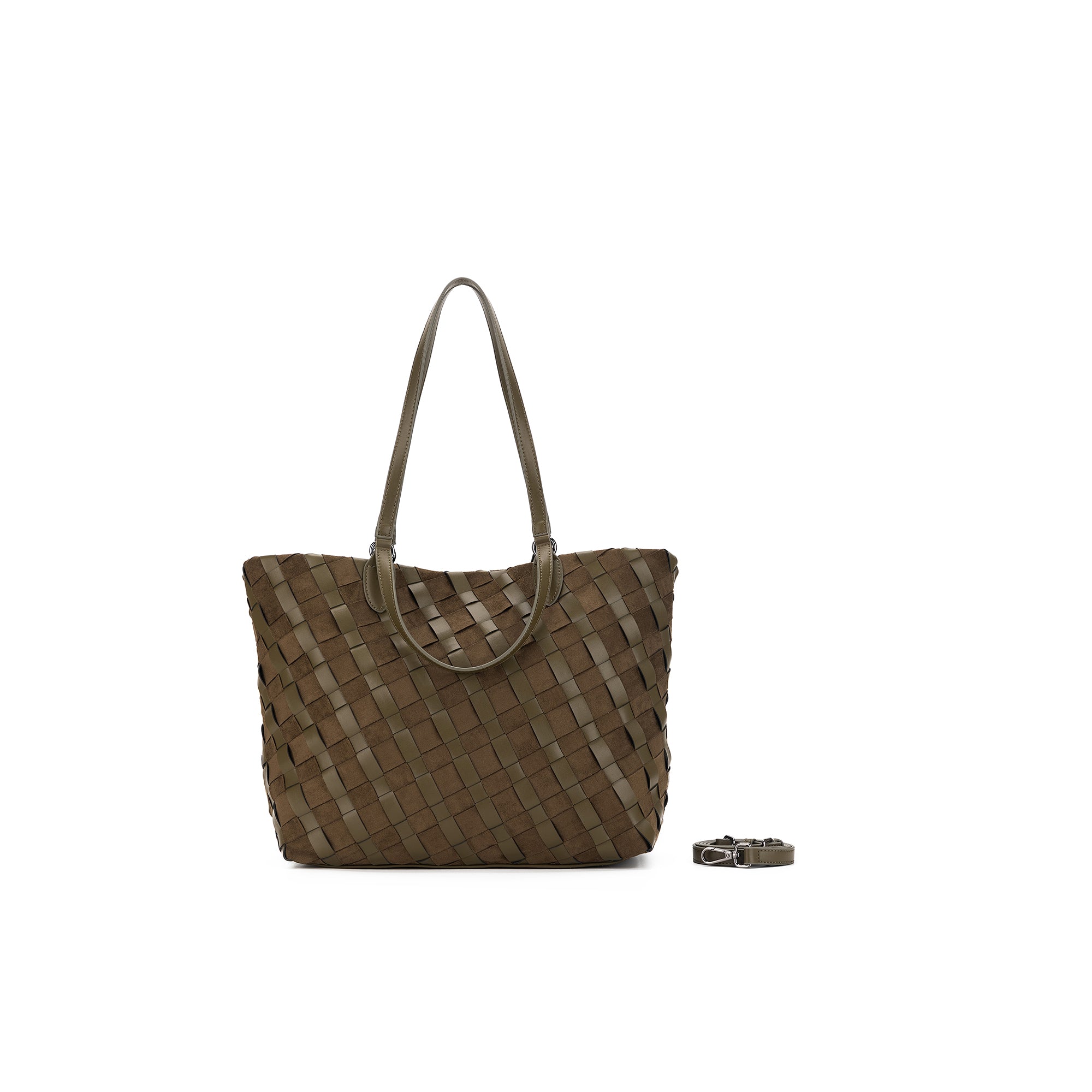 Lexington Olive 3 Piece Woven Handbag Tote