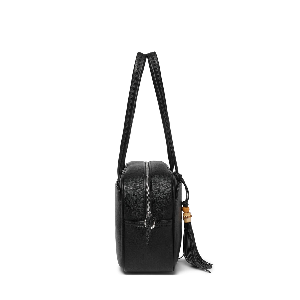 Angelique Black 2 Piece Bowler Handbag