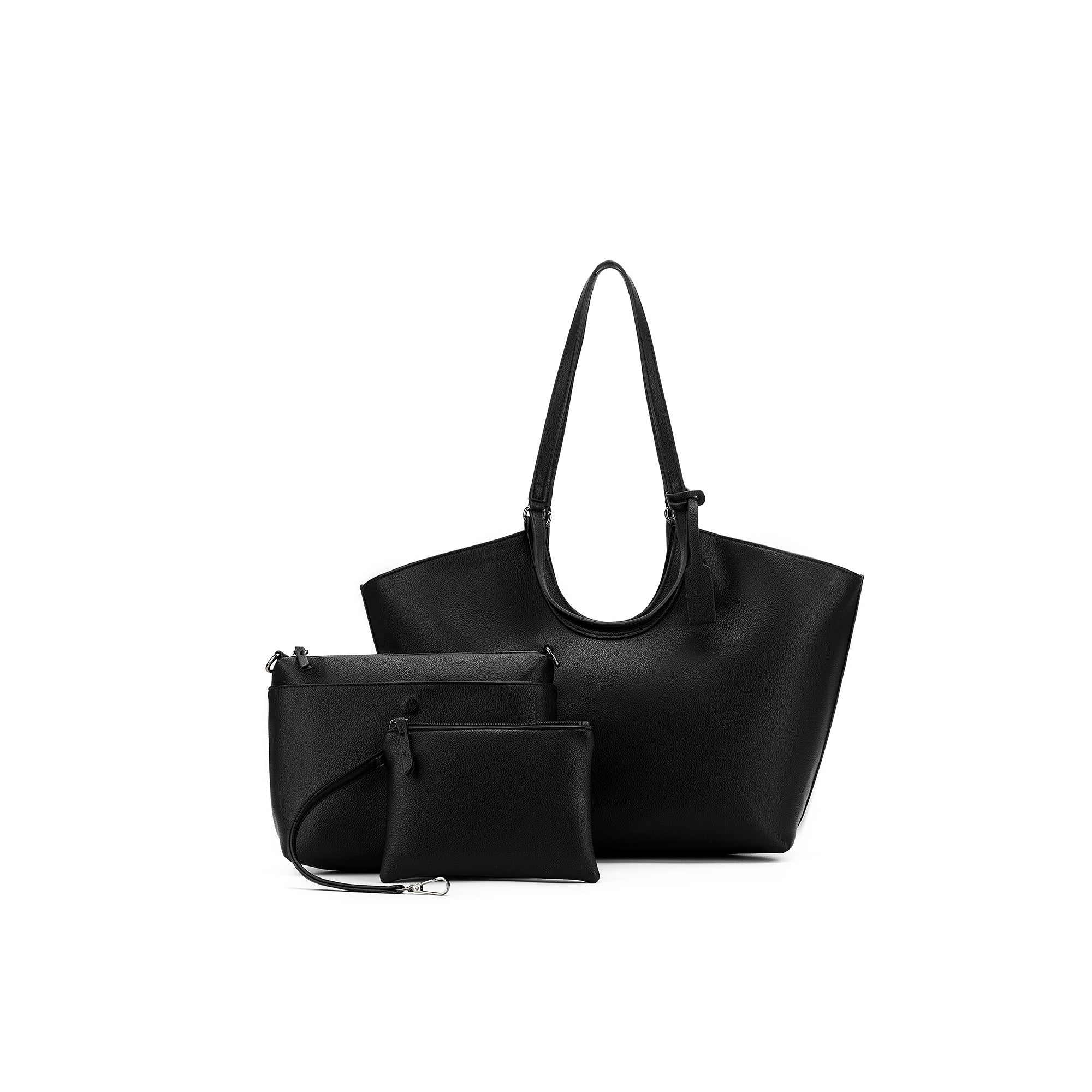 Cielo Black 3 Piece Handbag Tote