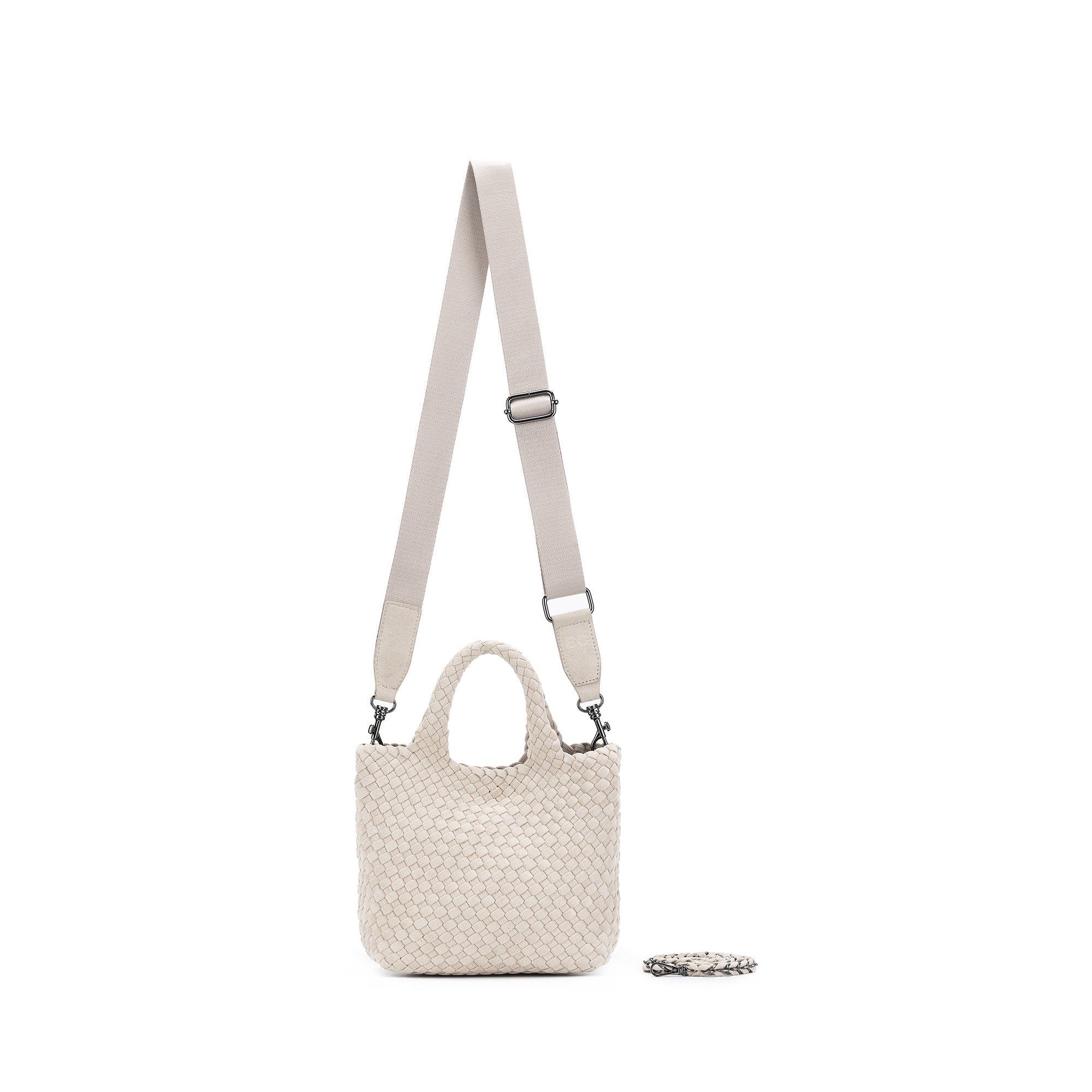 Cherie Cream 2 Piece Suede Mini Handbag