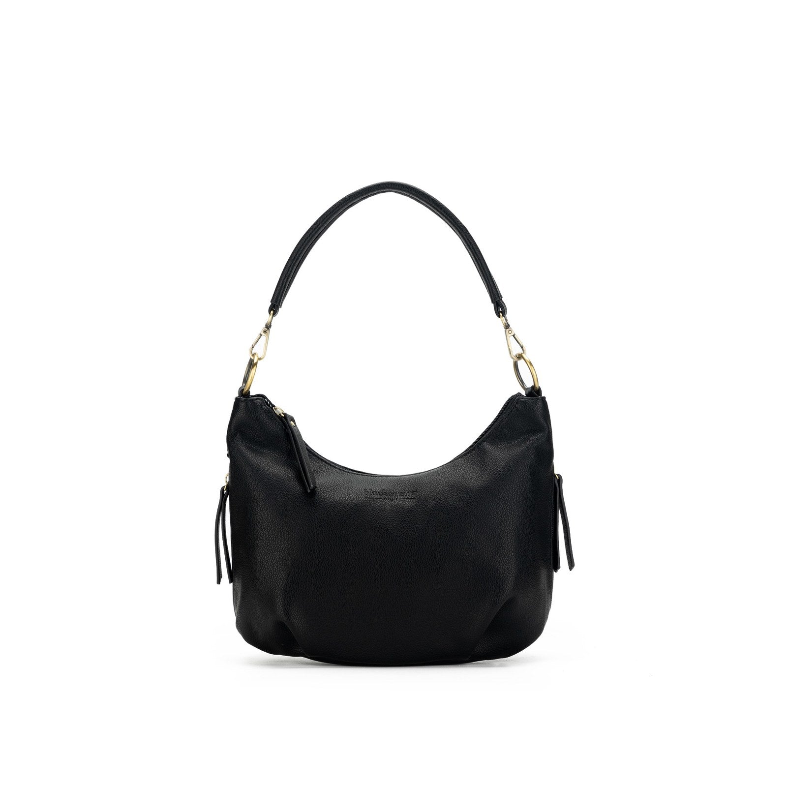 Carey Black Vegan Leather Crossbody Bag
