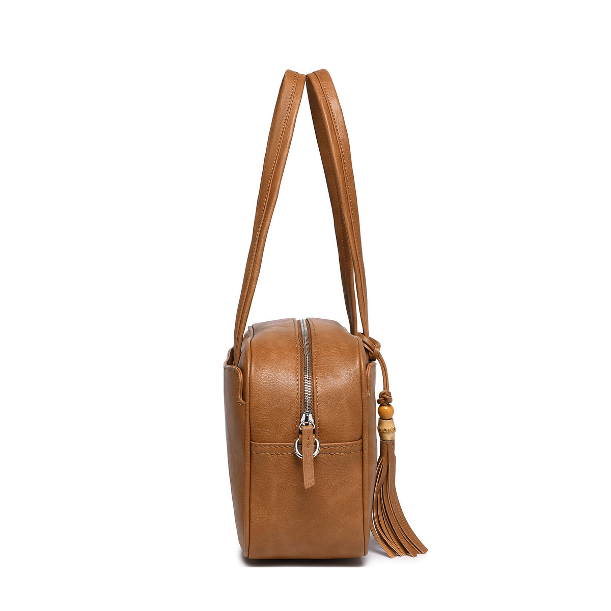 Angelique Tan 2 Piece Bowler Handbag