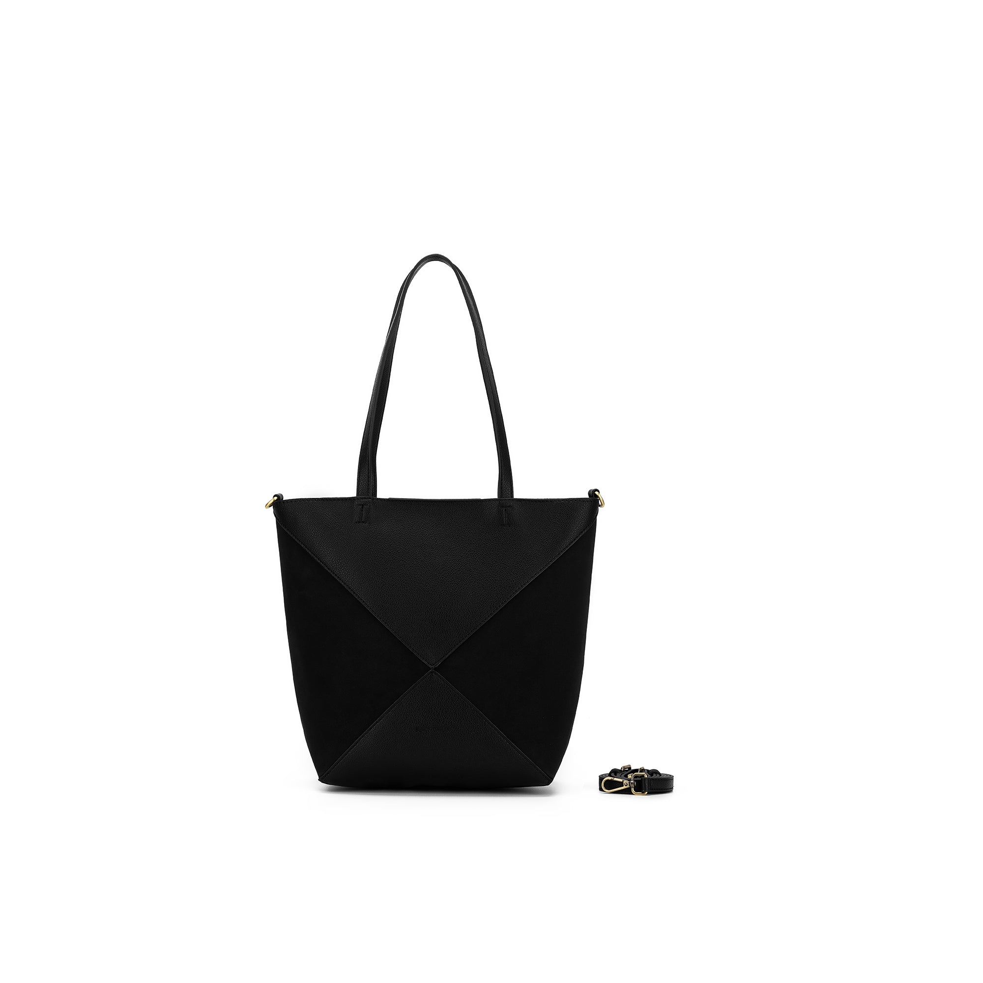Renee Black 3 Piece Suedette Handbag